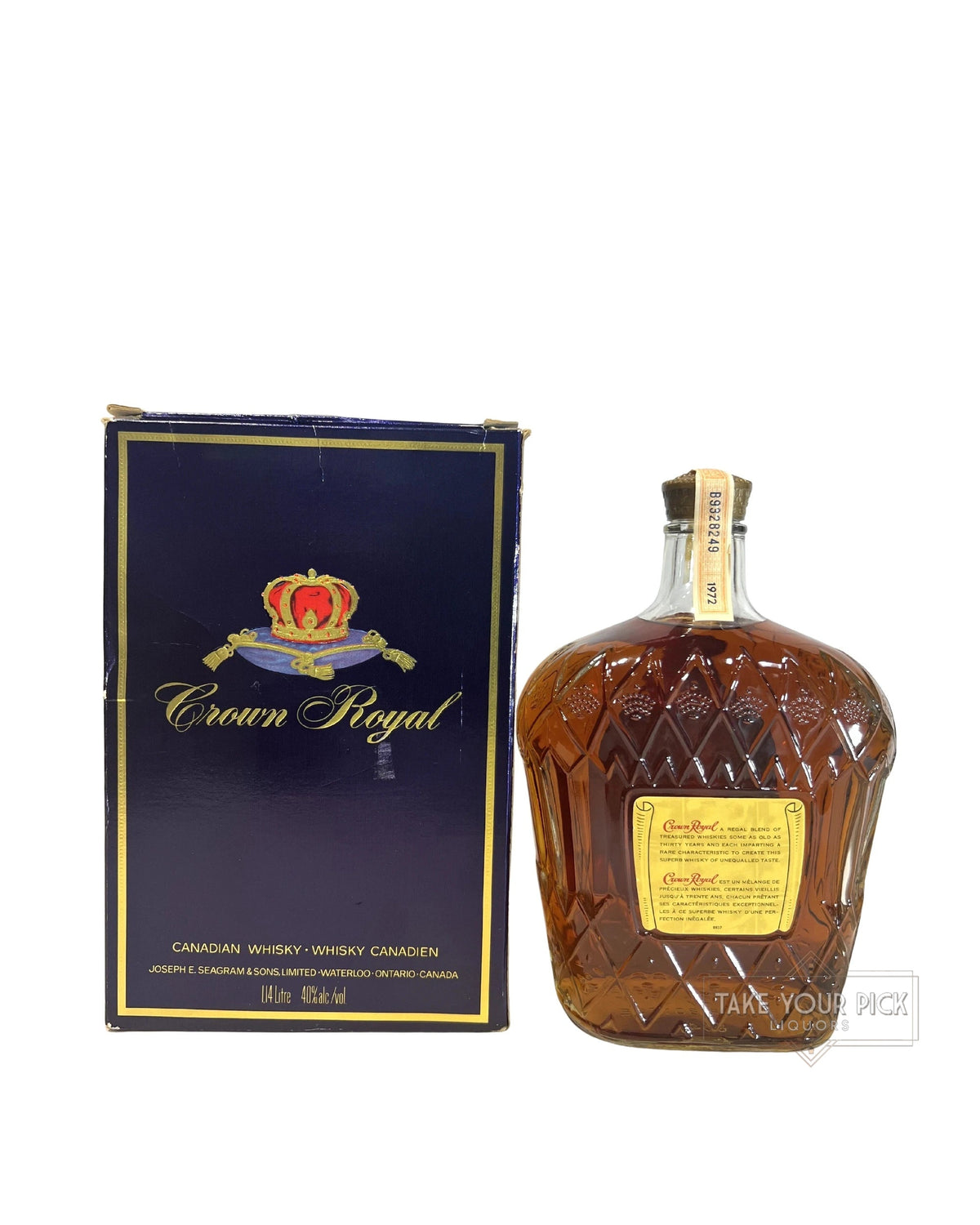 Crown Royal (1972) 80 Proof 1.14 Liter