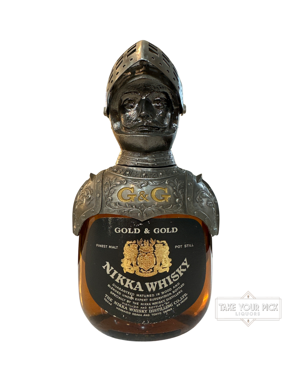 1970’s to 1980’s Nikka Gold & Gold Knight of the King 86 Proof 757ml
