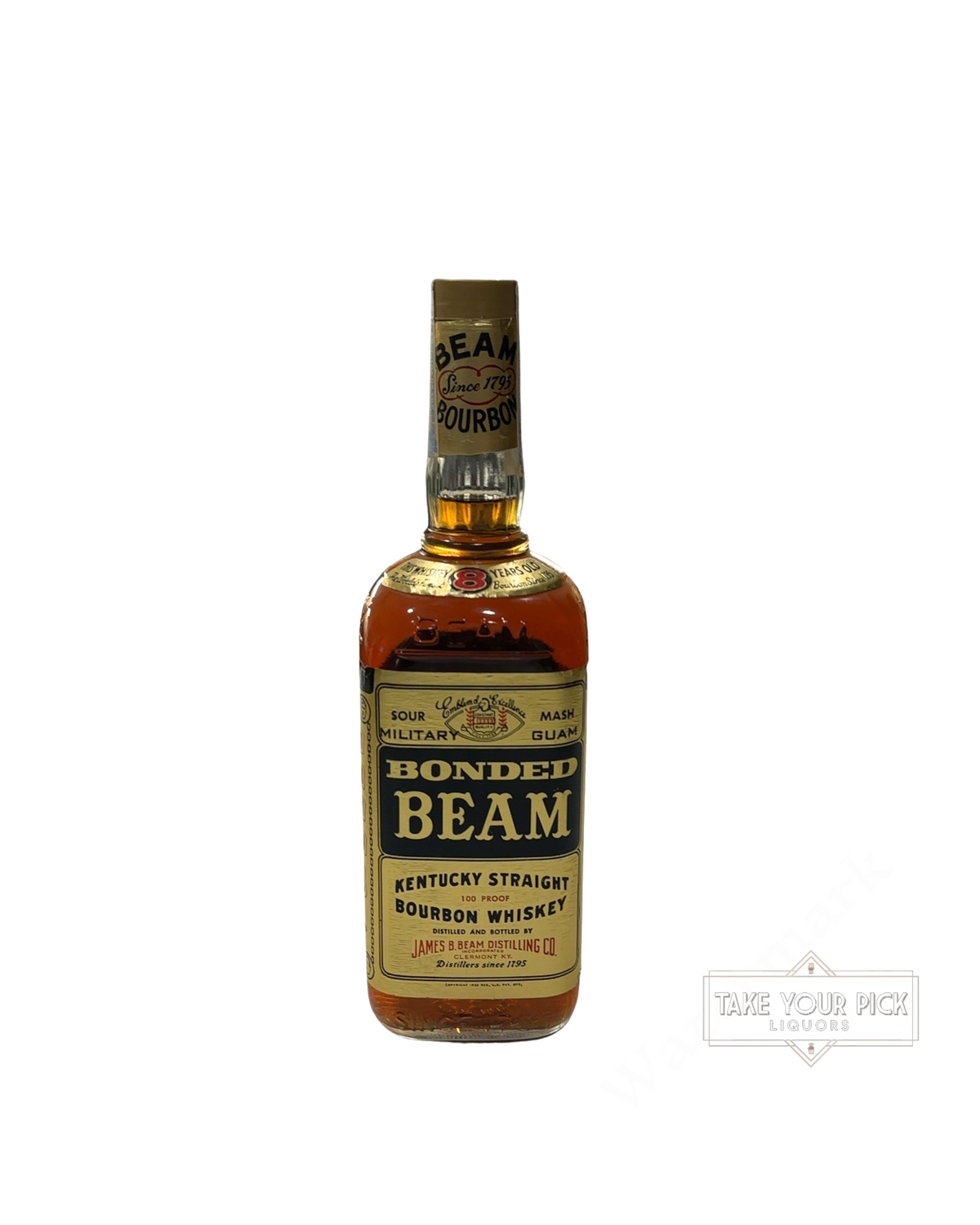 1975 James B. Beam Distilling Co. Bonded Beam Kentucky Straight Bourbon Whiskey 100 Proof 4/5th Quart