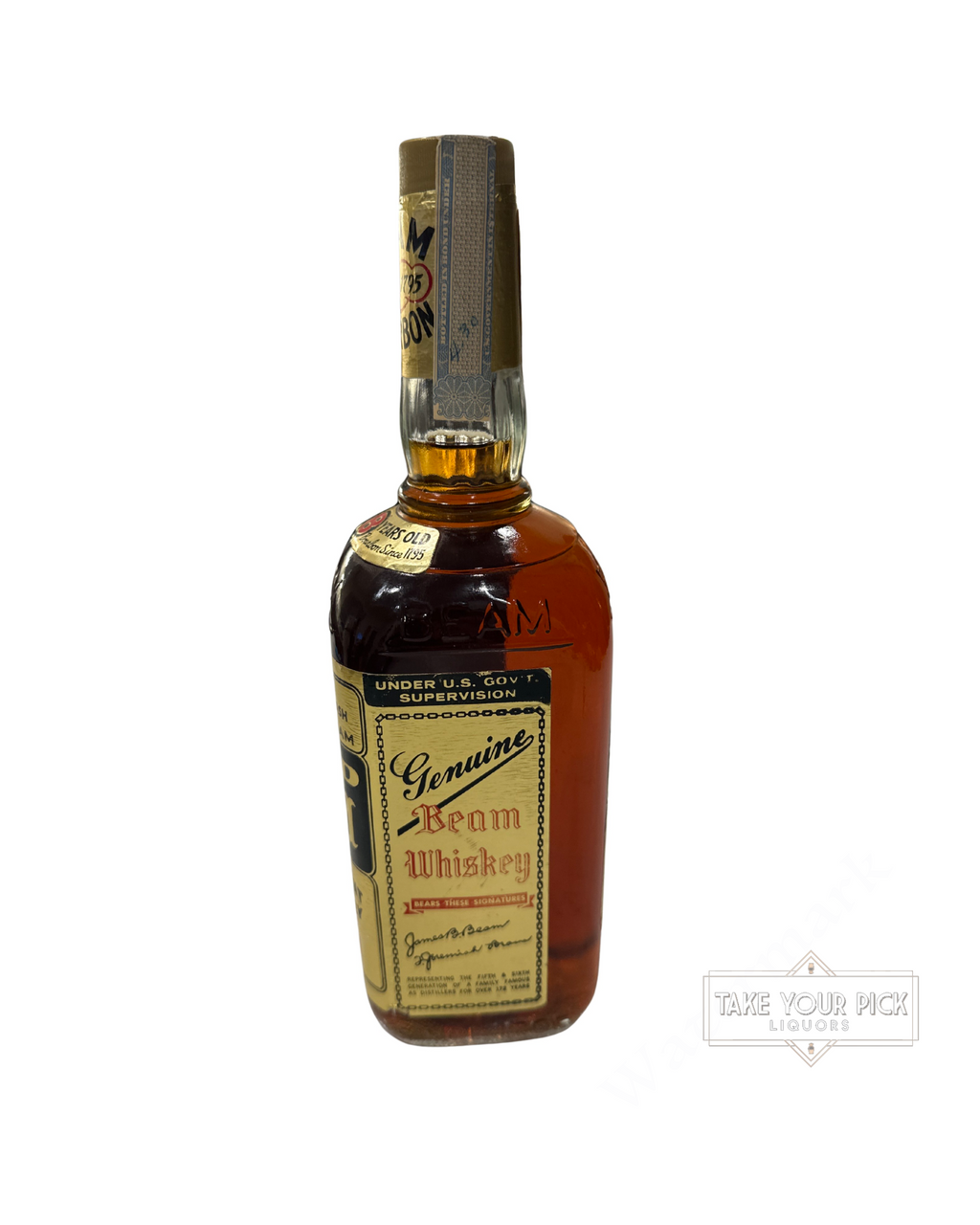 1975 James B. Beam Distilling Co. Bonded Beam Kentucky Straight Bourbon Whiskey 100 Proof 4/5th Quart