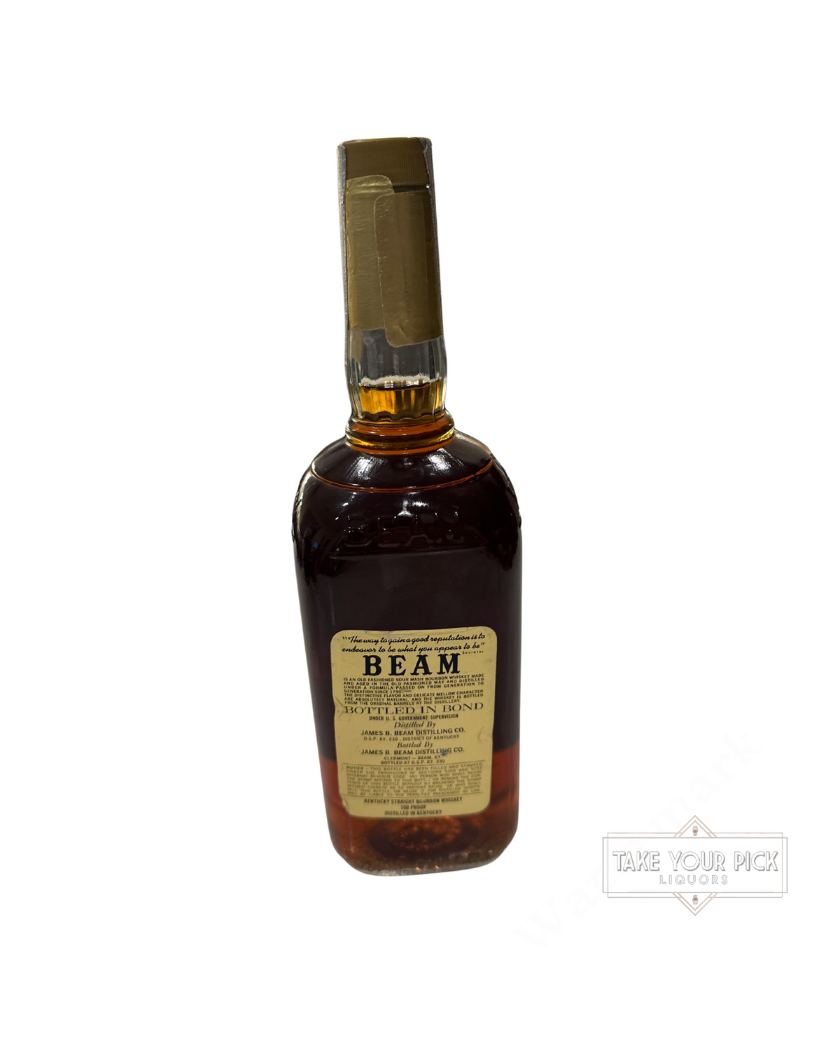 1975 James B. Beam Distilling Co. Bonded Beam Kentucky Straight Bourbon Whiskey 100 Proof 4/5th Quart