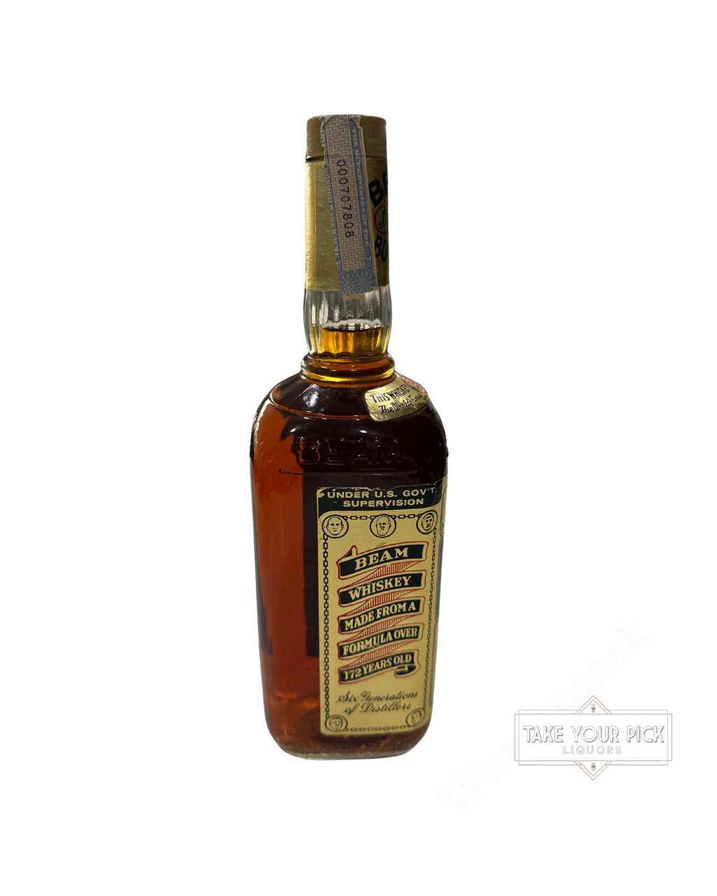 1975 James B. Beam Distilling Co. Bonded Beam Kentucky Straight Bourbon Whiskey 100 Proof 4/5th Quart