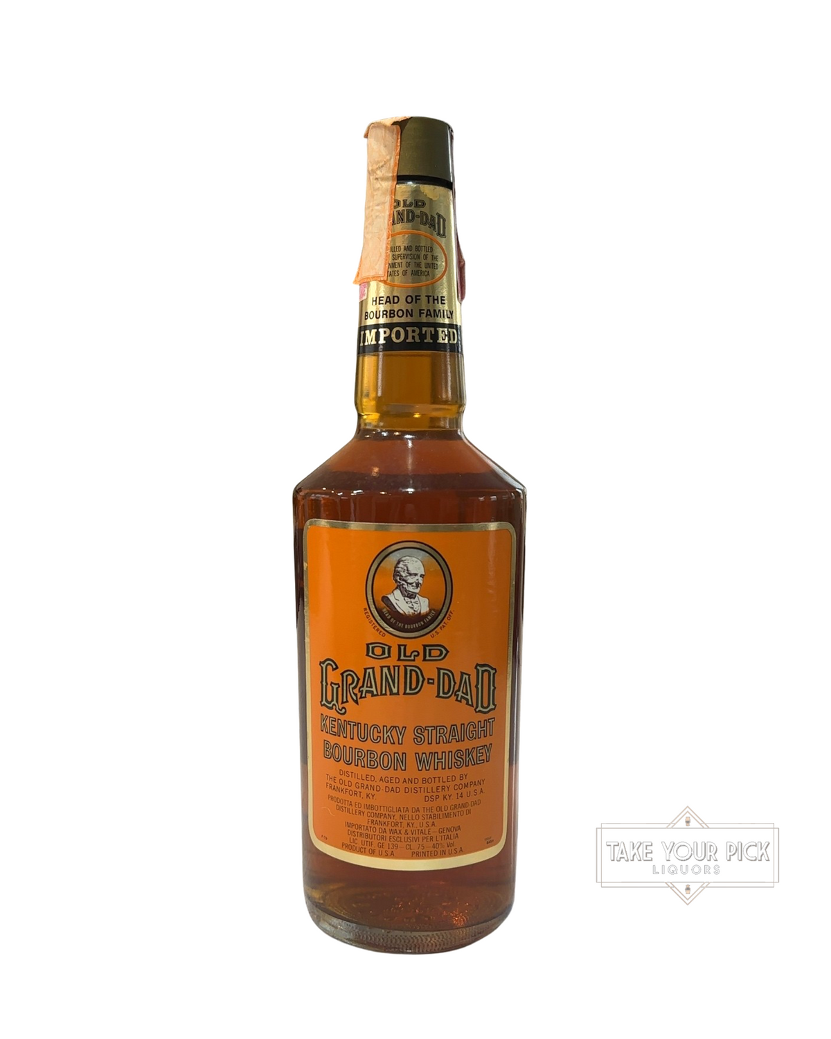 1977 Old Grand-Dad Kentucky Straight Bourbon Whiskey 80 Proof 750ml