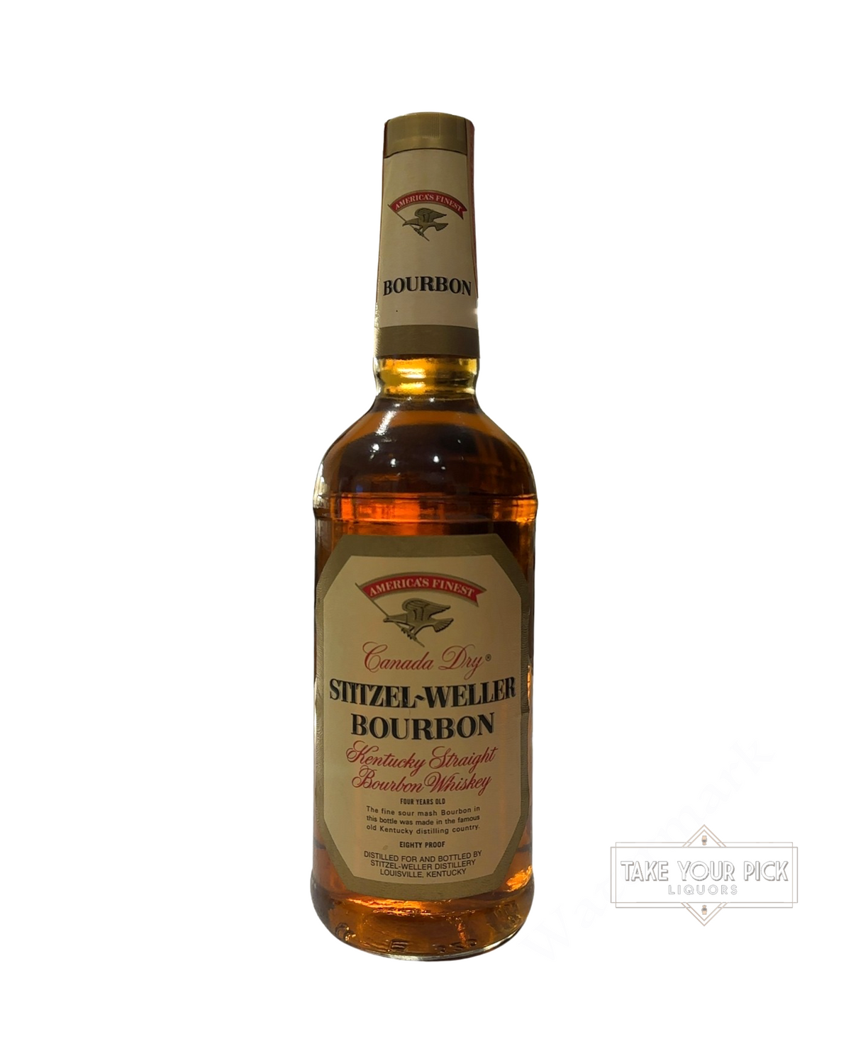1984 Stitzel-Weller Canada Dry Stitzel-Weller Kentucky Straight Bourbon Whiskey 80 Proof 750ml