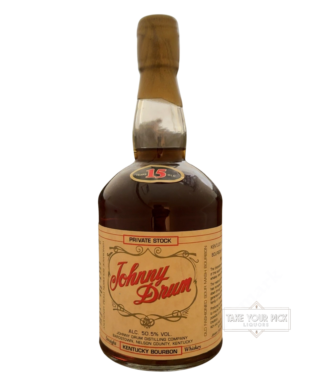 1990’s Johnny Drum Distilling Company Johnny Drum Private Stock 101 Proof