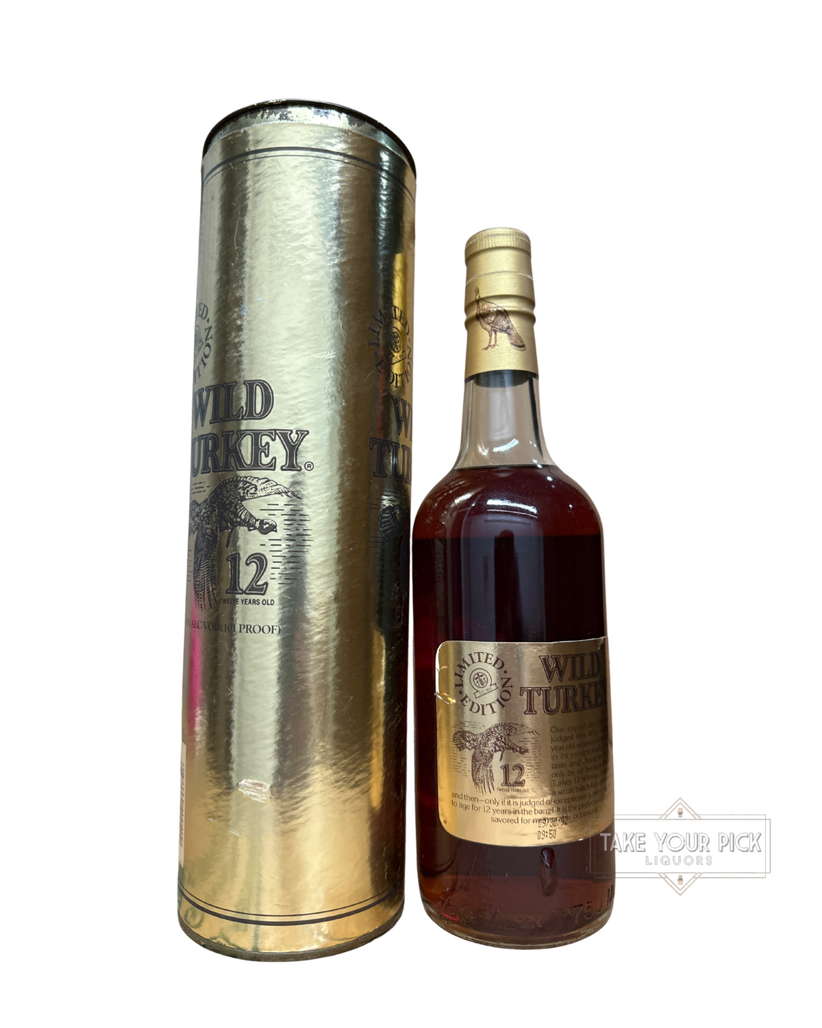 1992 Wild Turkey Gold Foil Austin Nichols 12 Year Old 101 Proof 750ml