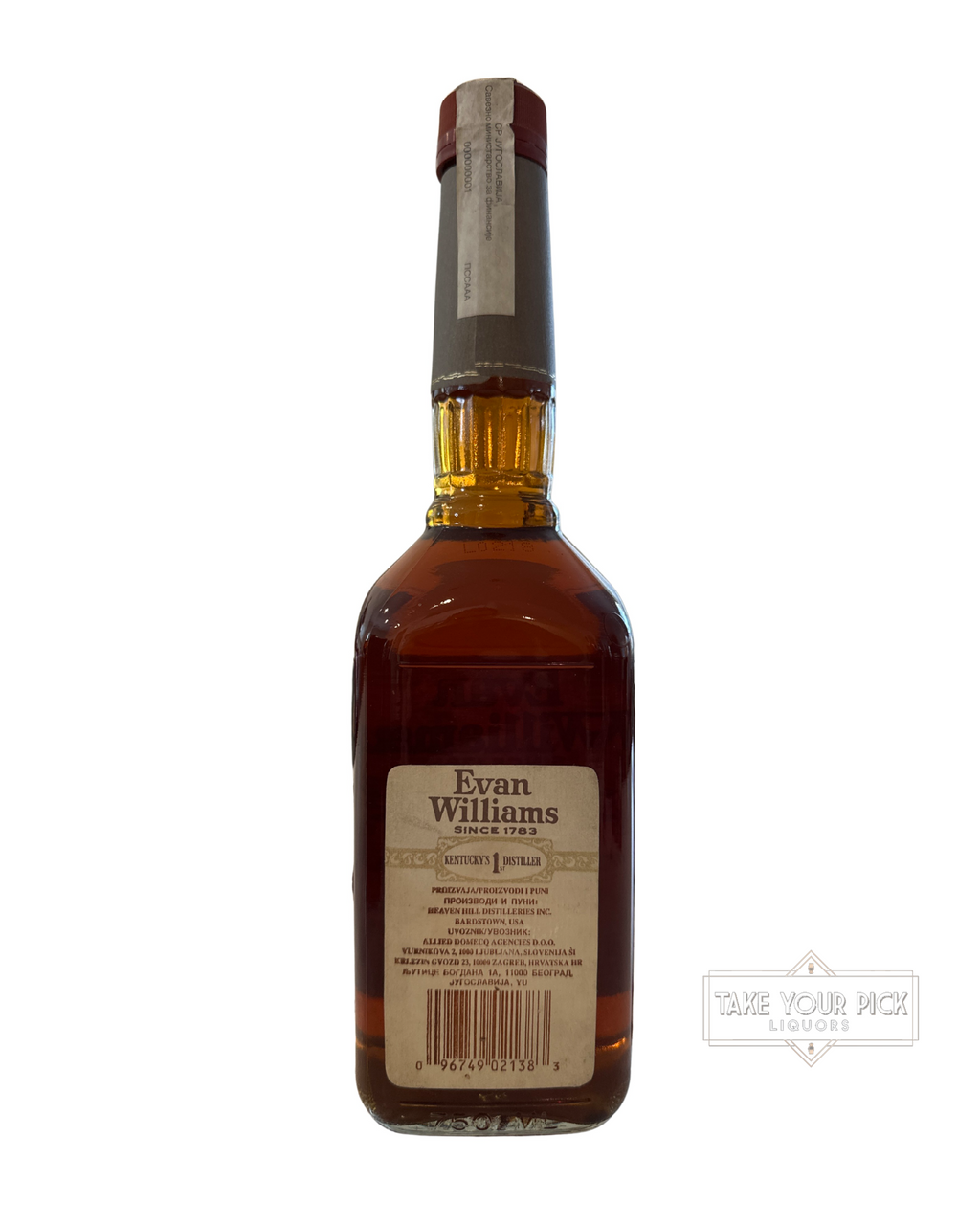 1997 Evan Williams Kentucky Straight Bourbon Whiskey 86 Proof 750ml