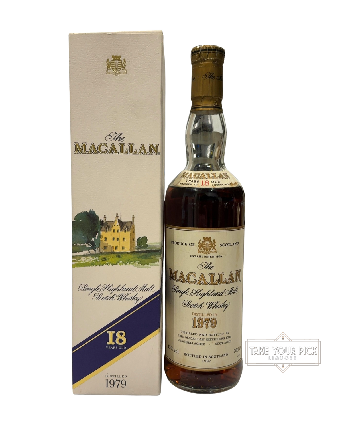 1997 The Macallan Single Highland Malt Scotch Whisky 18 Years Old 86 Proof 700ml