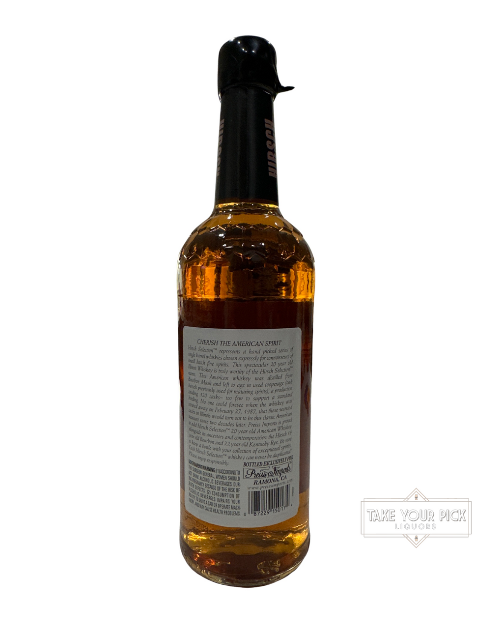 2007 Hirsch 20 Year Selection Special Reserve American Whiskey 96 Proof 750ml
