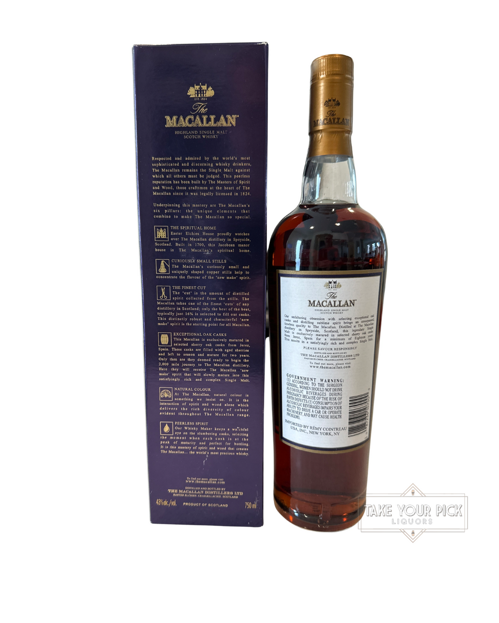 2012 The Macallan 18 Year Sherry Single Malt Scotch Whisky 86 Proof 750ml