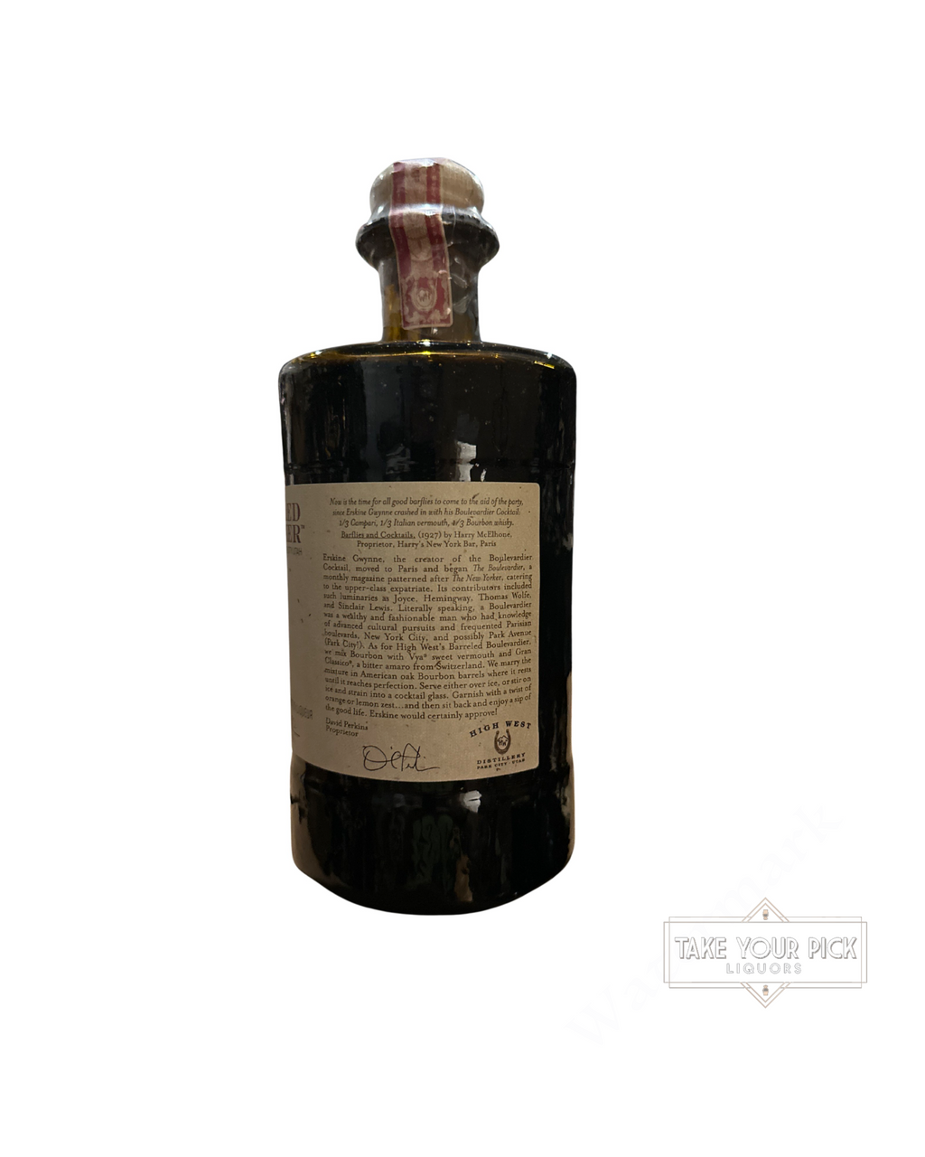 2013 High West Distillery The Barreled Boulevardier 72 Proof 750ml