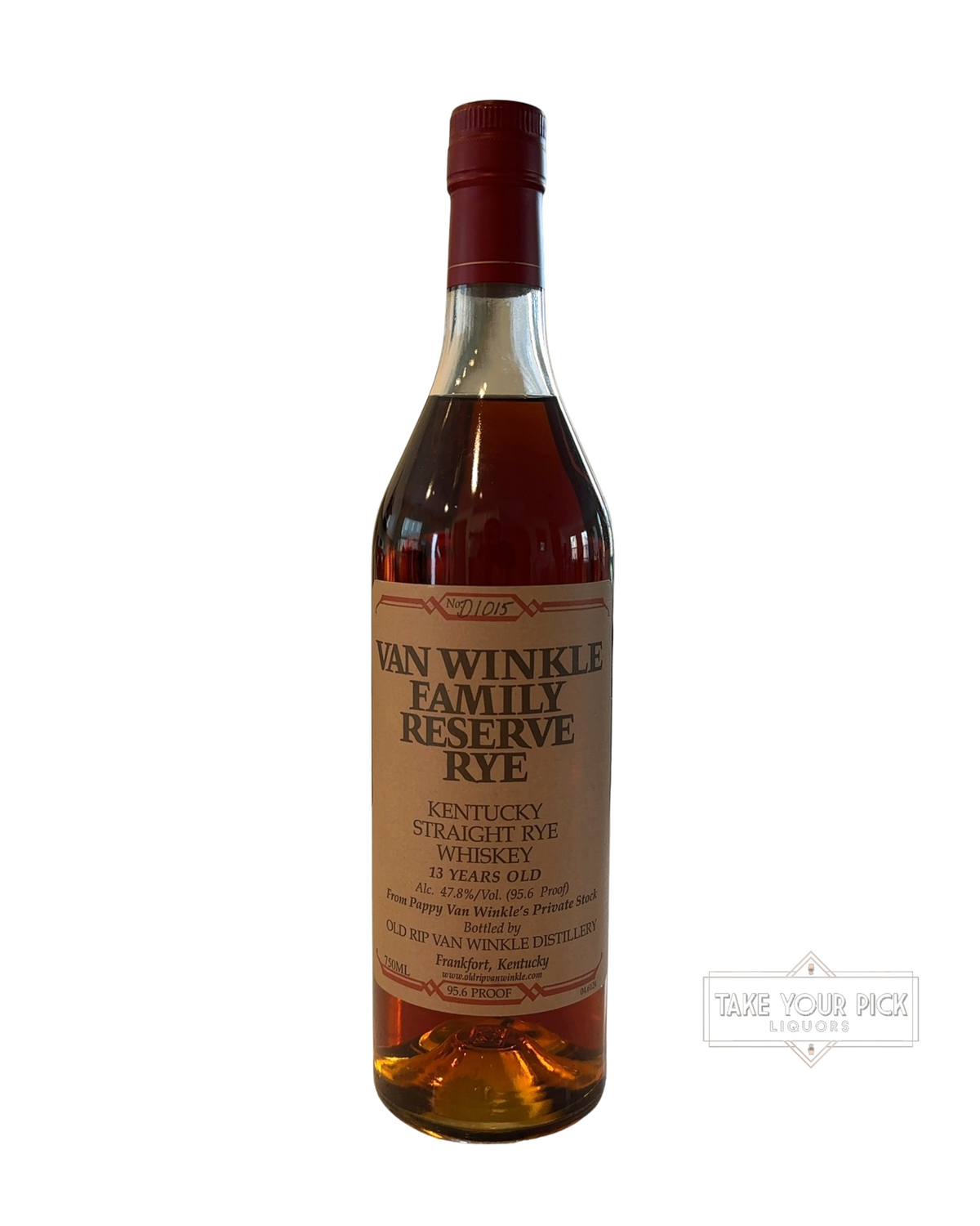 2013 Van Winkle Family Reserve Rye (Bernheim & Medley Distillate) 95.6 Proof 750ml