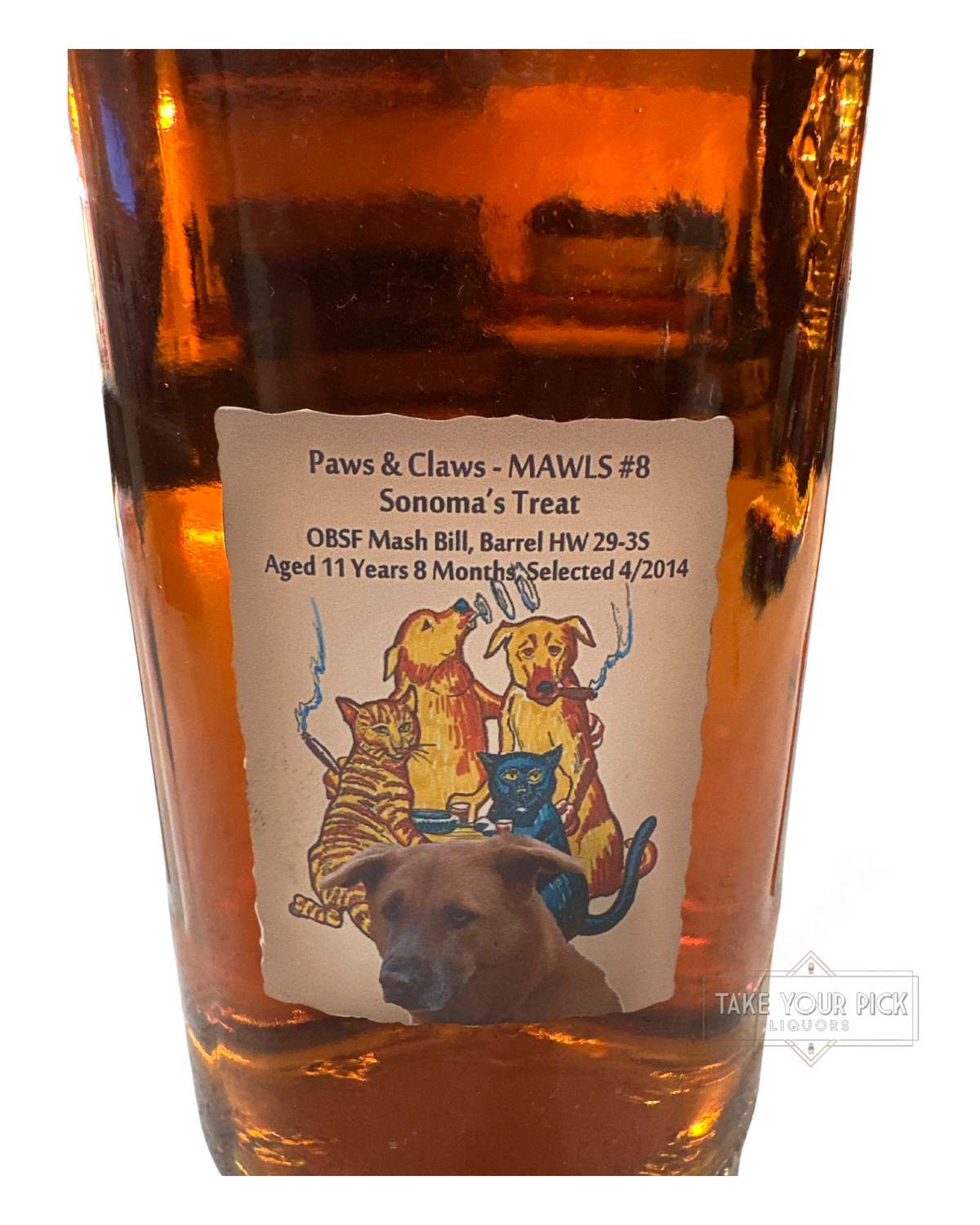 2014 Four Roses Paws & Claws Paws & Claw - Sonoma's Treat 119.2 Proof 750ml