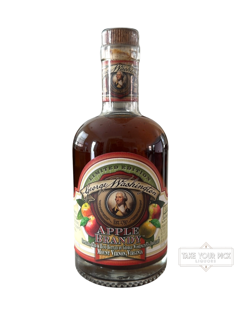 2014 George Washington's Distillery, Mount Vernon, Virginia Limited Edition George Washington Apple Brandy 86 Proof 375ml