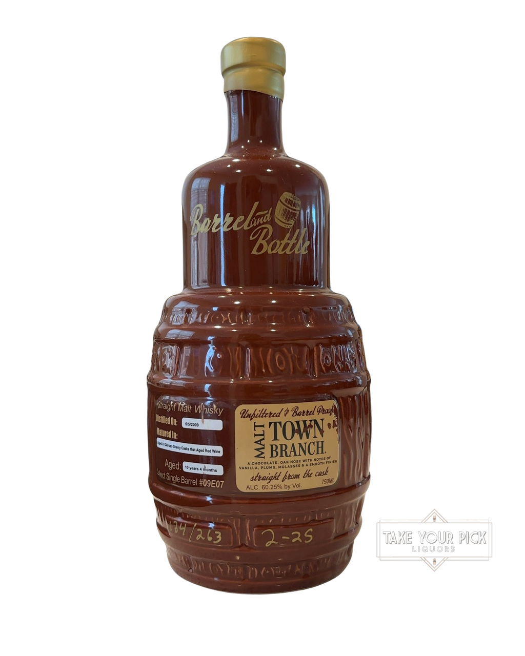 2019 Town Branch Unfiltered & Barrel Proof Straight Malt Whisky 120.5 Proof 750ml