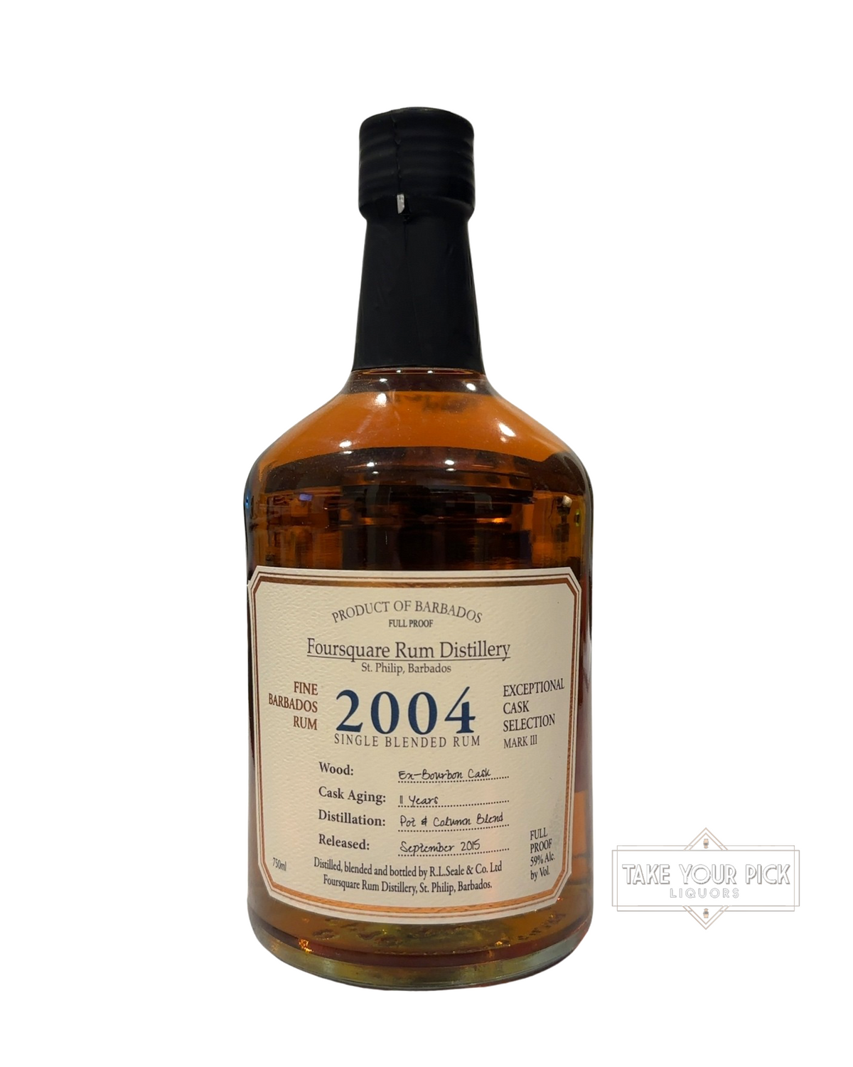 2015 Foursquare Single Blended Rum 118 Proof 750ml