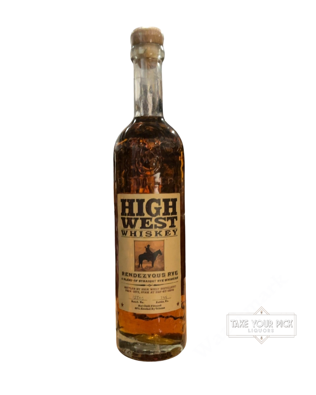 2015 High West Distillery Rendezvous Rye 92 Proof 750ml