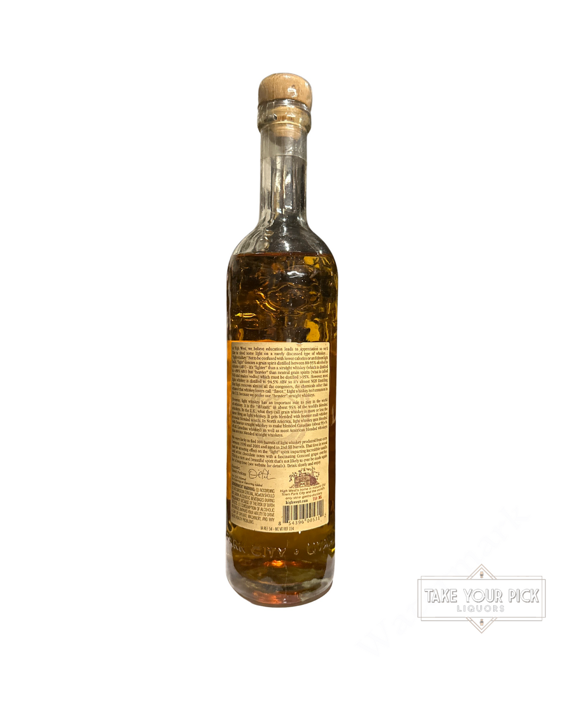 2016 High West Distillery High West Light Whiskey 92 Proof 750ml (Batch 1)