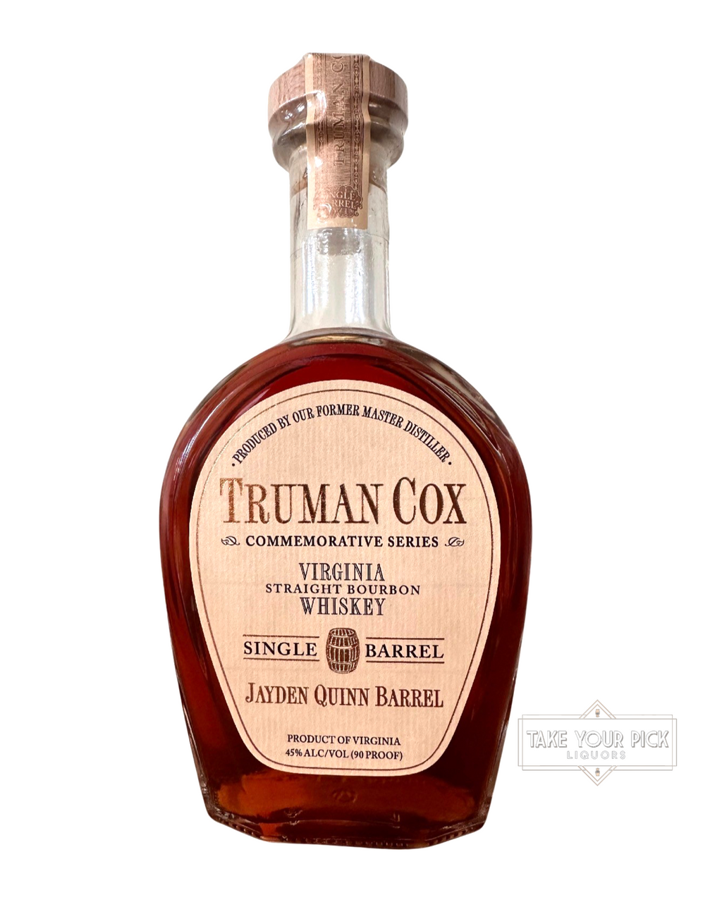 2018 Bowman Truman Cox Commemorative Series Single Barrel Jayden Quinn Barrel 90 Proof 750ml