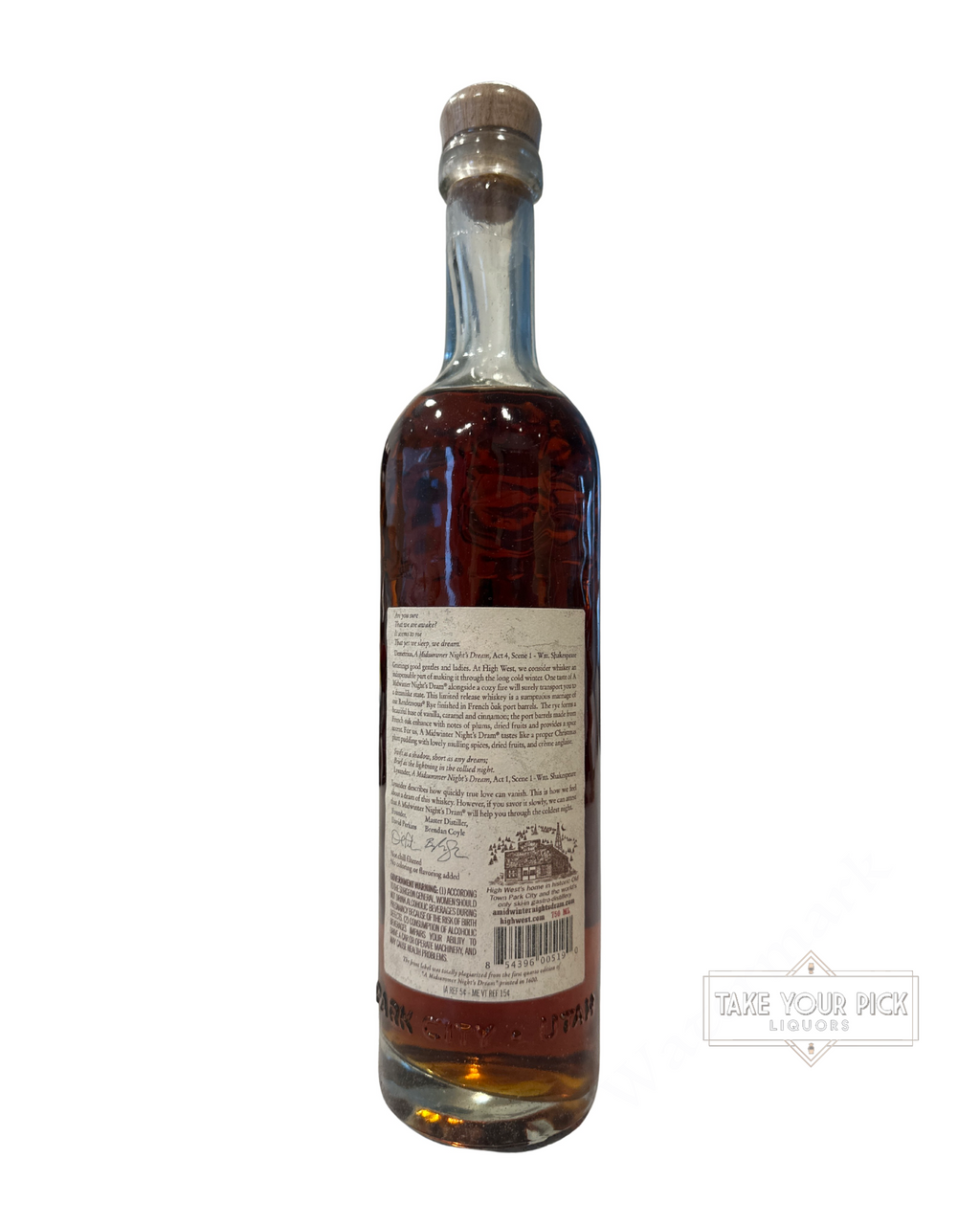 2018 High West Distillery A Midwinter Nights Dram 98.6 Proof