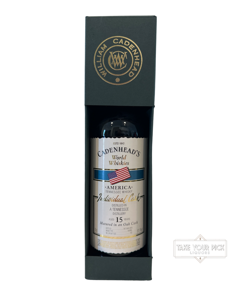 2019 Cadenhead's World Whiskies America Tennessee Whisky Individual Cask 102.2 Proof 700ml