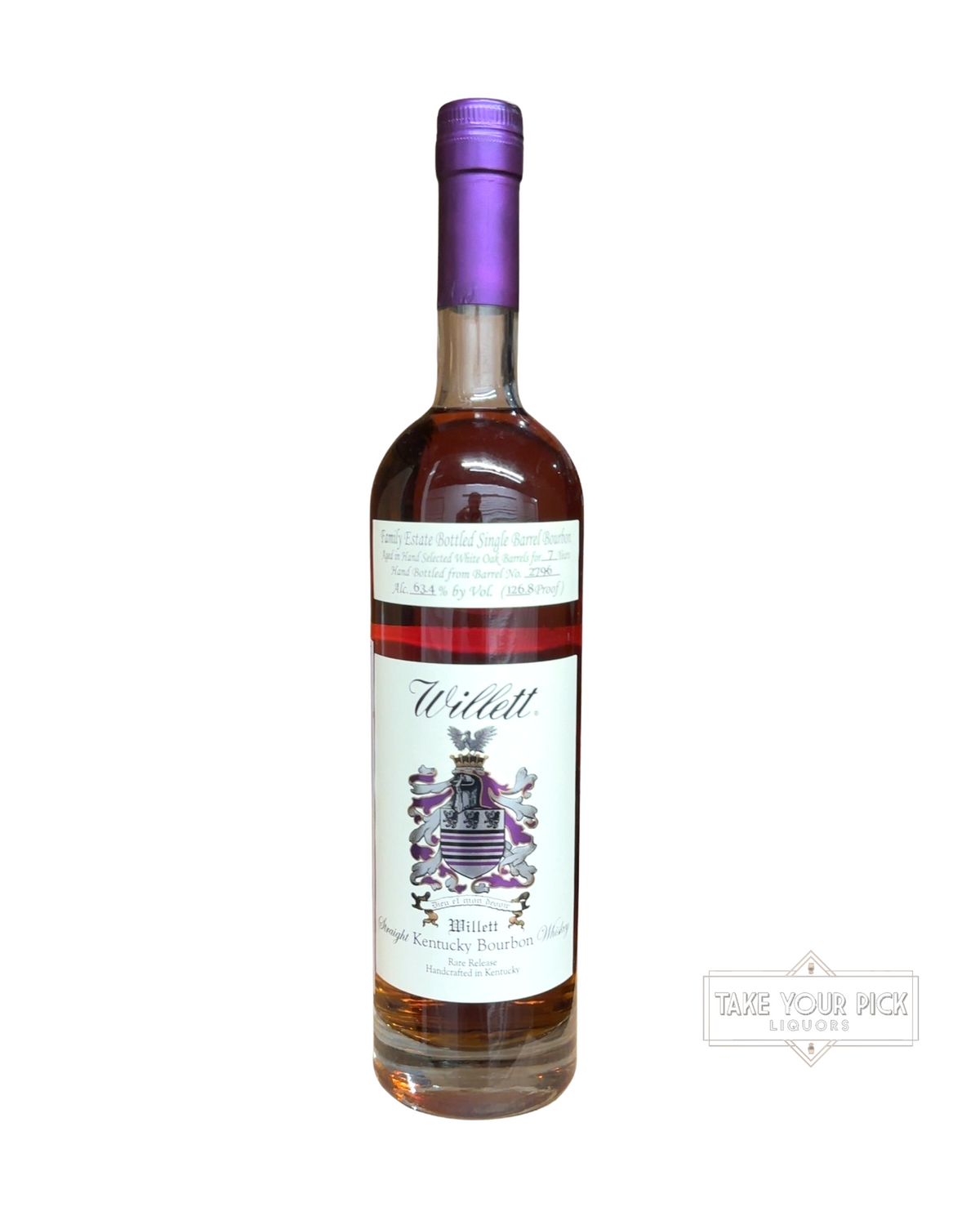 2020 Willett 7 Year Single Barrel Bourbon (Jack Rose Dining Saloon #2796) 126.8 Proof 750ml