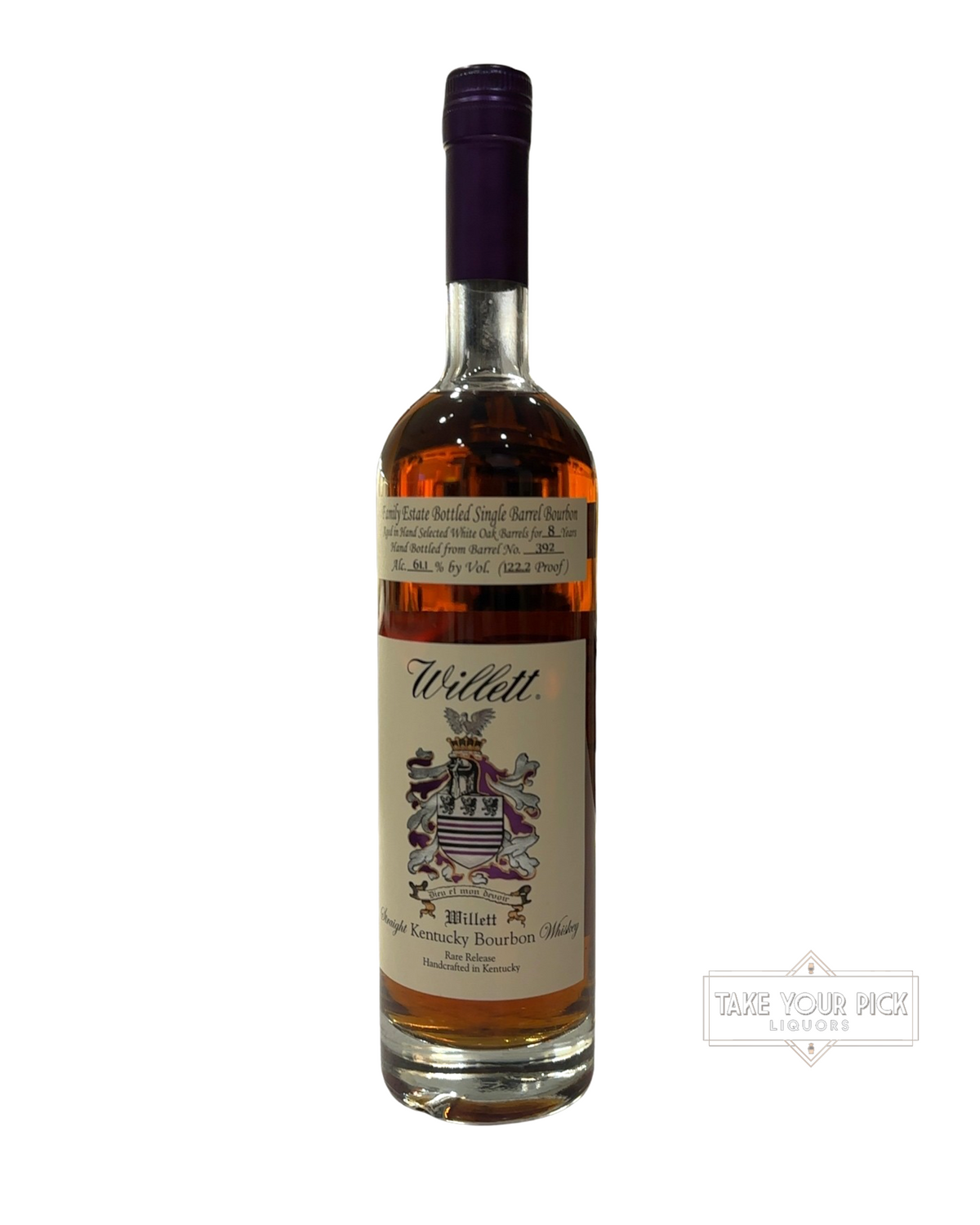2020 Willett 8 Year Single Barrel Rye (Lions Share #392) 122.2 Proof 750ml