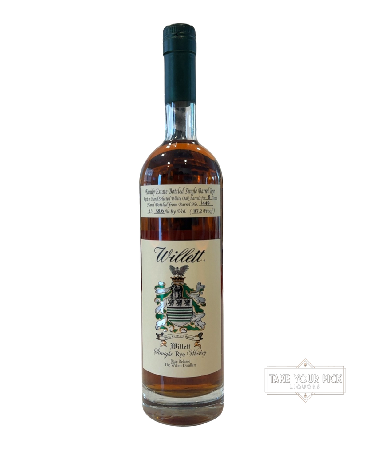 2020 Willett 8 Year Single Barrel Rye (Lion’s Share#1449) 117.2 Proof 750ml