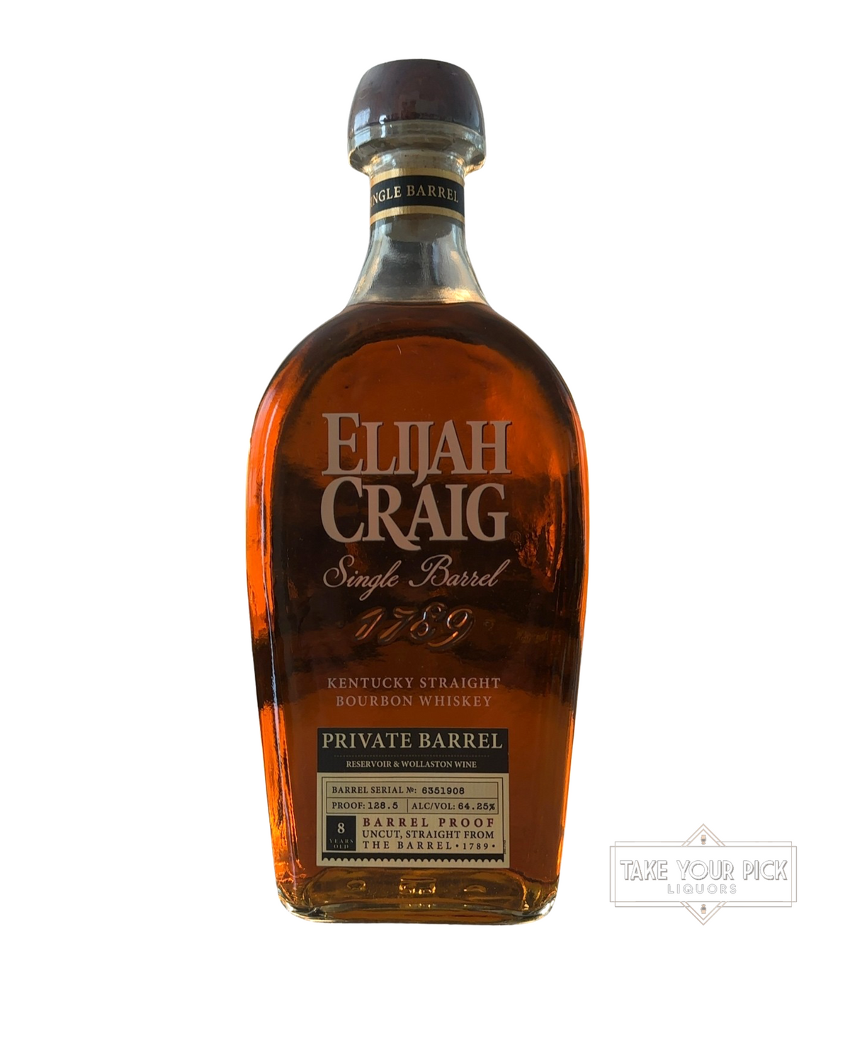 2021 Elijah Craig Reservoir & Wollaston Wine Single Barrel 128.5 Proof 750ml