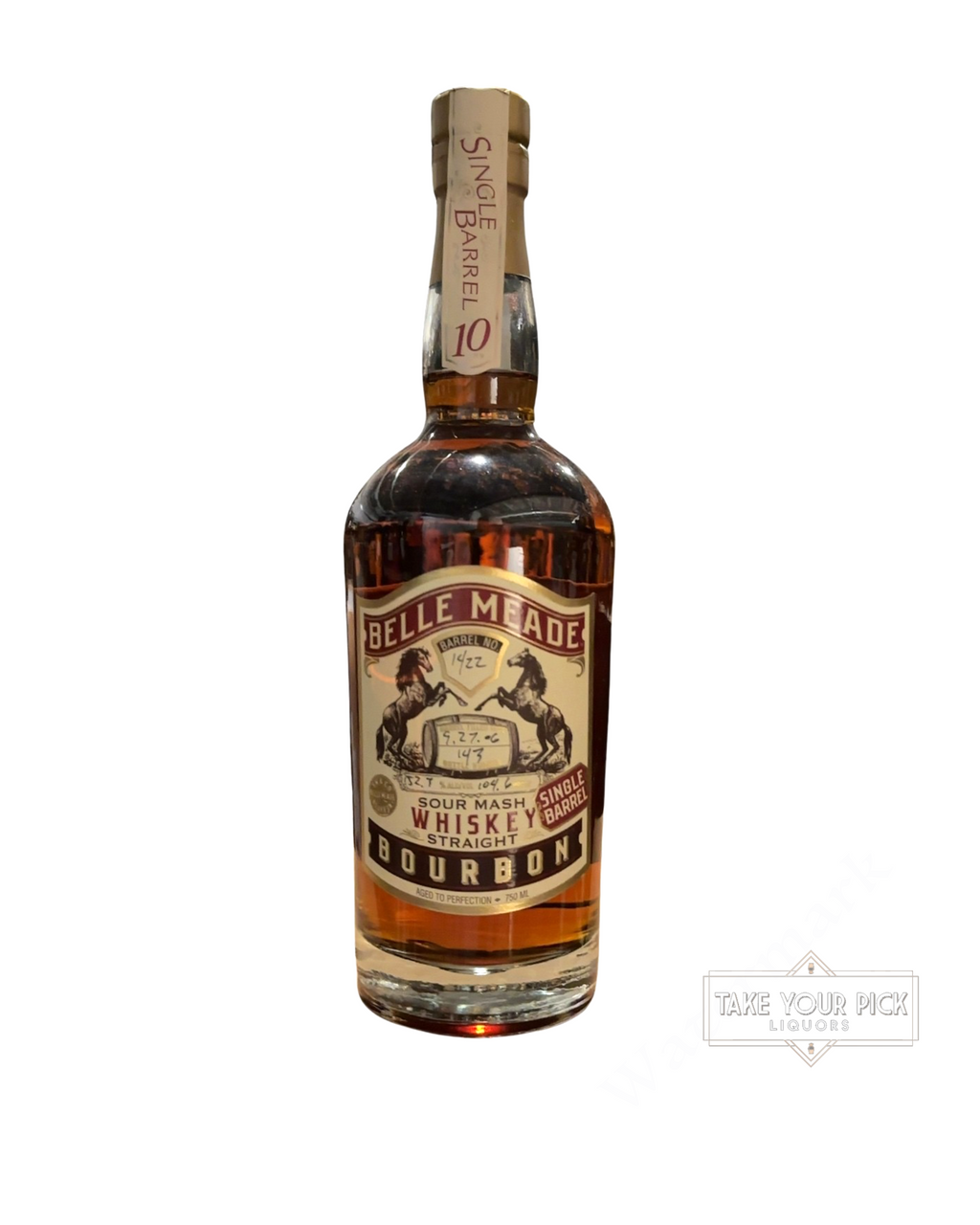 2016 BELLE MEADE Single Barrel Sour Mash Straight Bourbon Whiskey 104.6 Proof 750ml