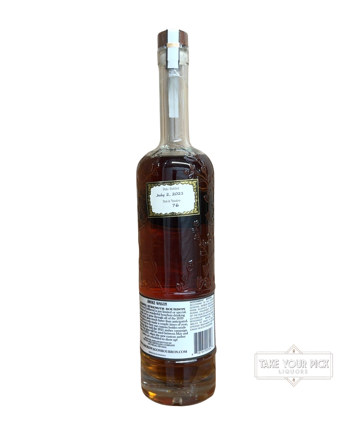 2021 Smoke Wagon Barrel Strength Bourbon 115.10 Proof 750ml (Batch 76)