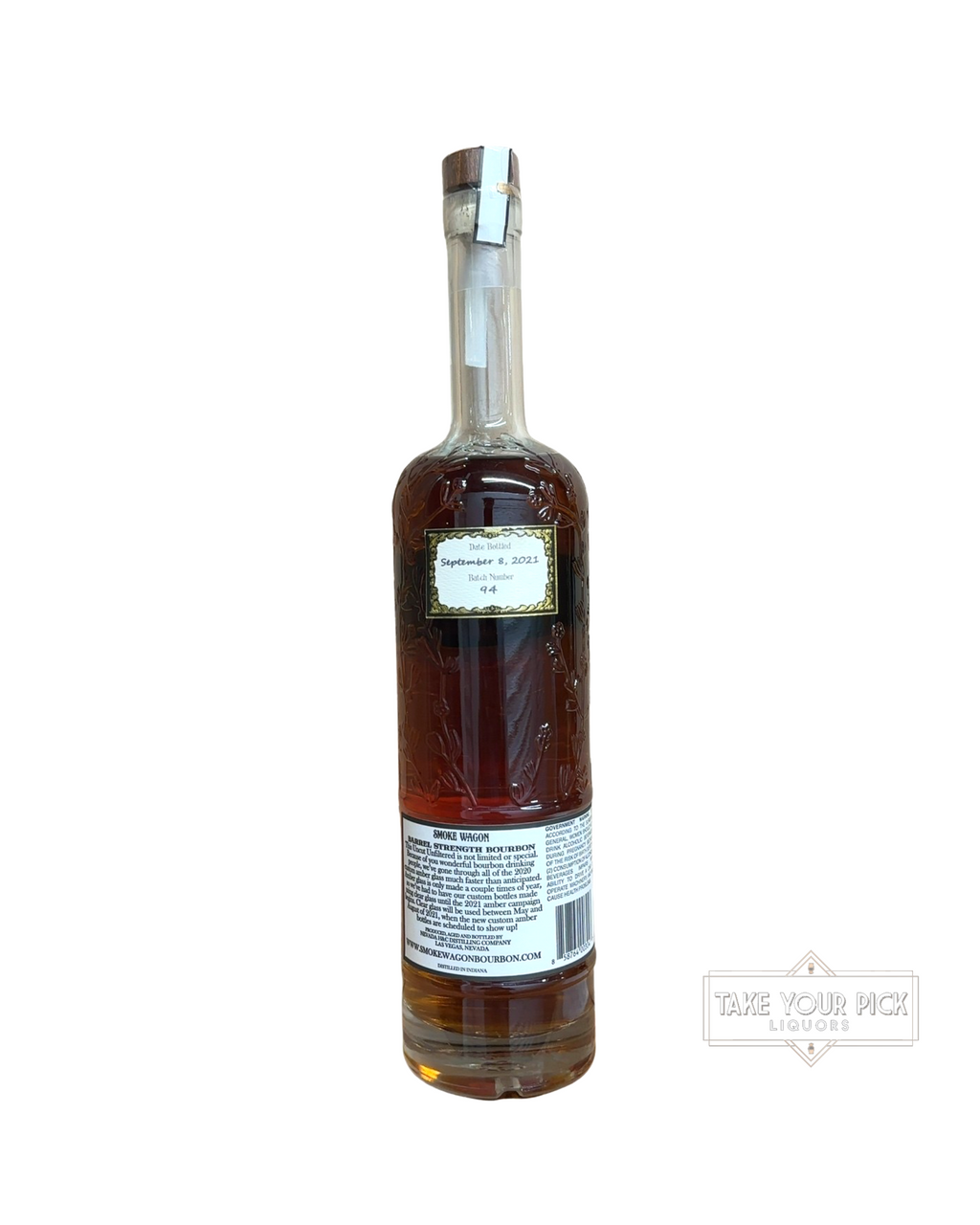 2021 Smoke Wagon BARREL STRENGTH BOURBON Uncut Unfiltered 114.88 Proof 750ml (Batch 94)