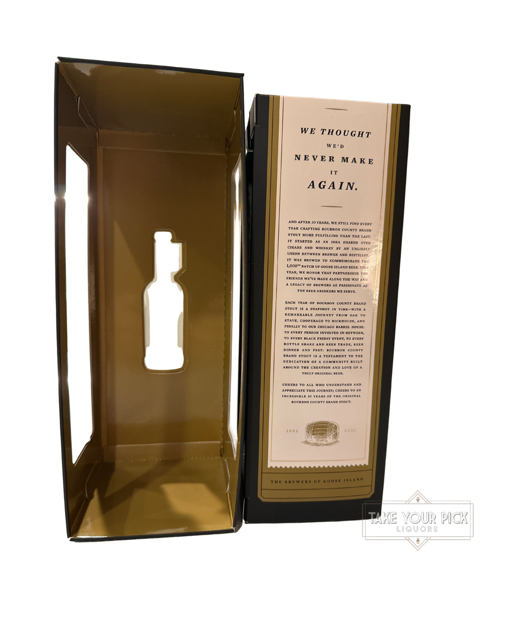 2022 Goose Island BOURBON COUNTY 30TH ANNIVERSARY RESERVE STOUT 28.8 Proof 500ml