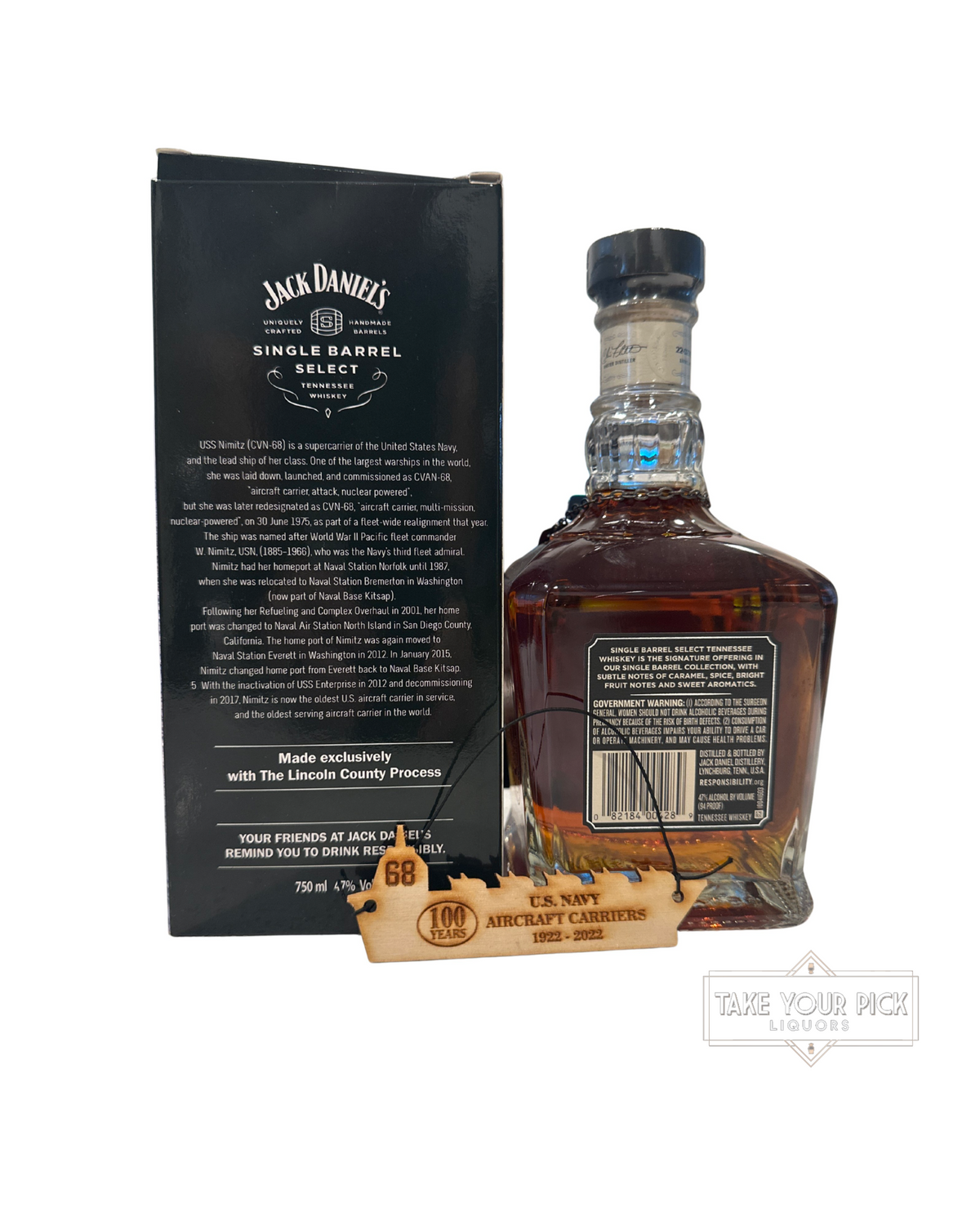 2022 Jack Daniel's Single Barrel Select 100 Year Anniversary Aircraft Carriers Tennessee Whiskey 94 Proof 750ml