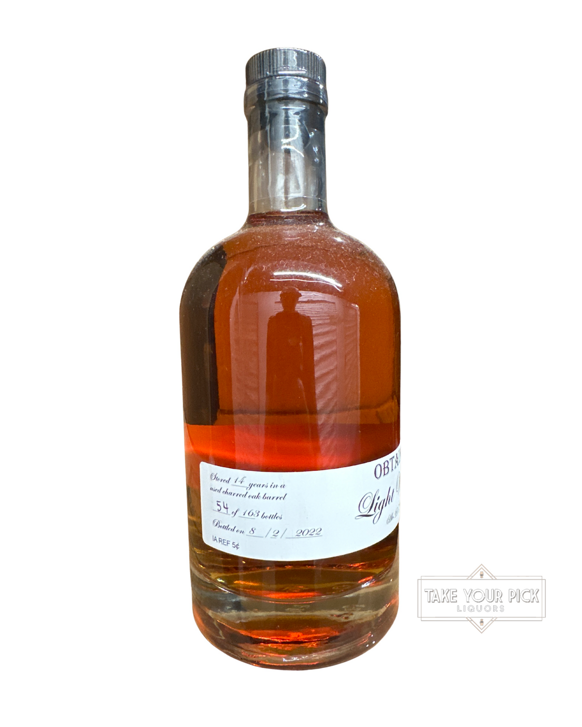 2022 OBTAINIUM Light Whiskey 135.4 Proof 750ml