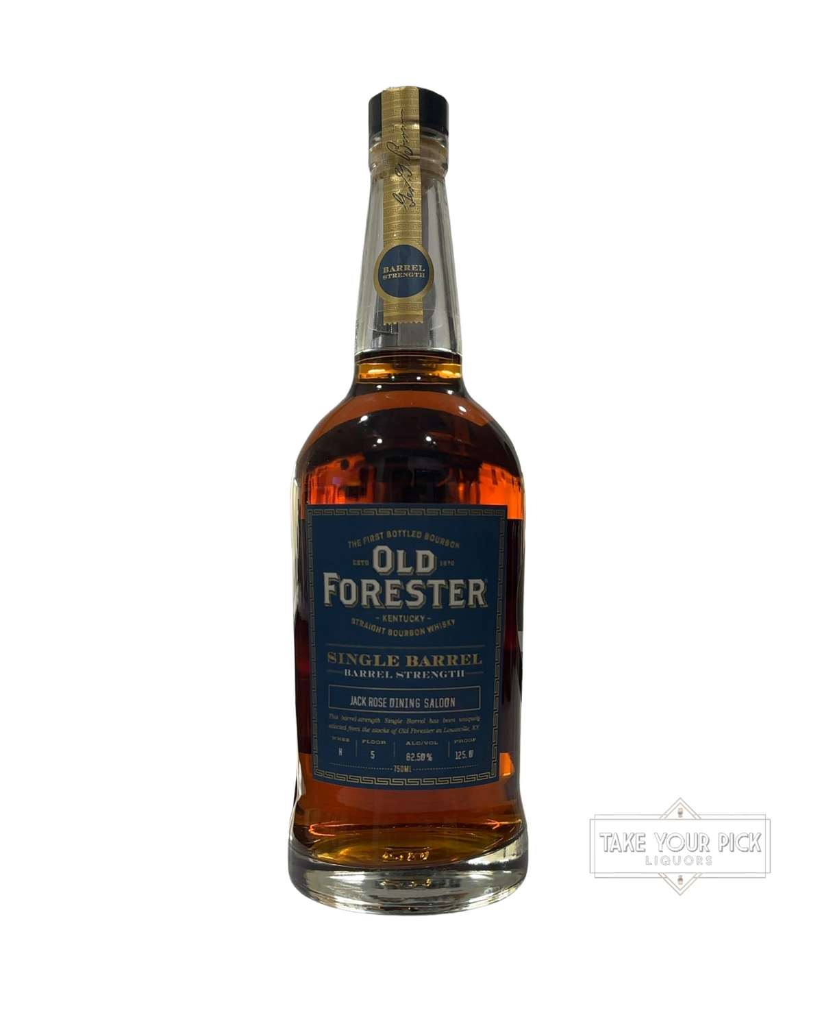 2022 Old Forester Single Barrel Barrel Strength Jack Rose Dining Saloon 125.0 Proof 750ml