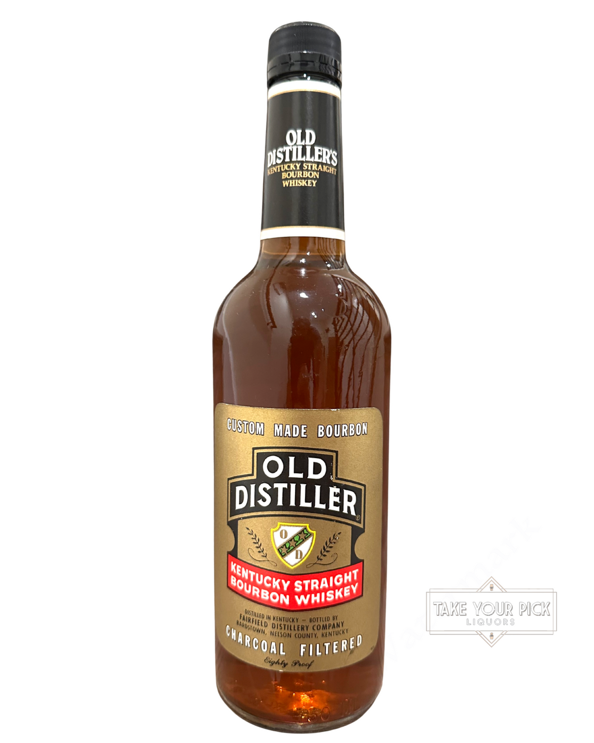 Fairfield Distillery Company Old Distiller Kentucky Straight Bourbon Whiskey 80 Proof