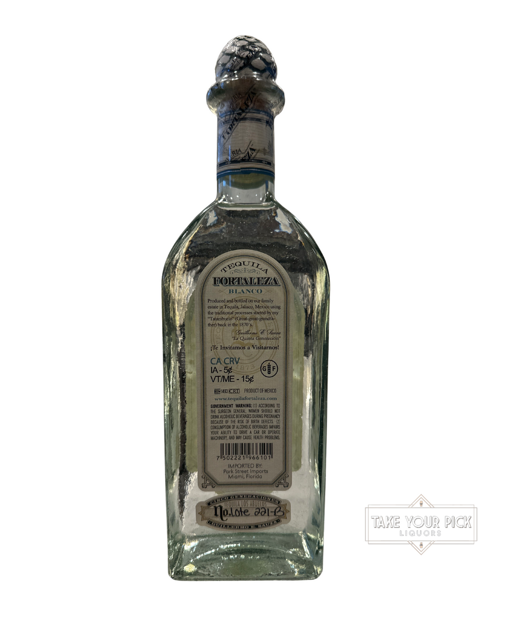 Fortaleza Blanco Lote 221-B 80 Proof 750ml (Batch Lote 221-B)