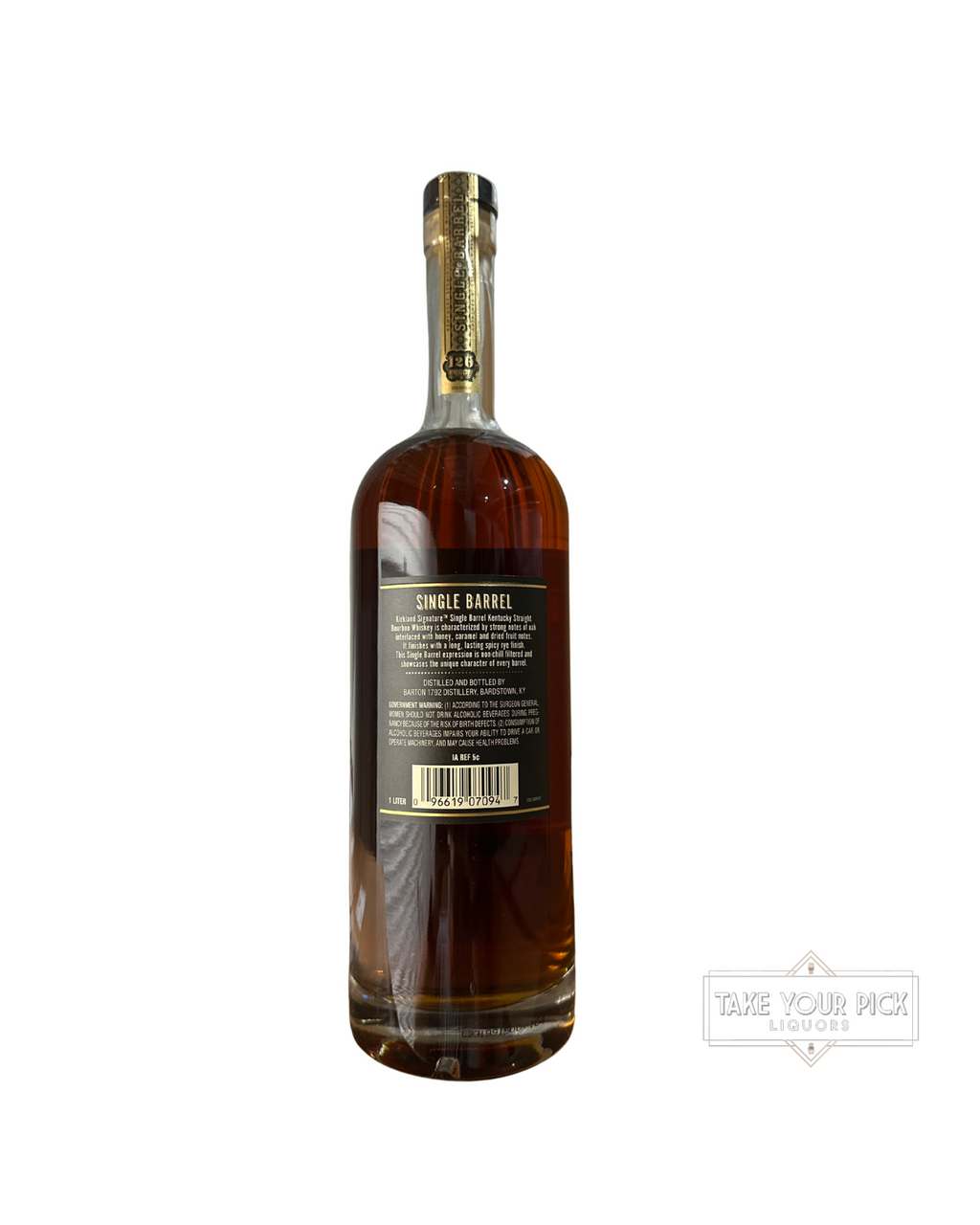 2023 Barton 1792 Master Distillers Kirkland Signature Single Barrel Kentucky Straight Bourbon Whiskey 120 Proof 1 Liter