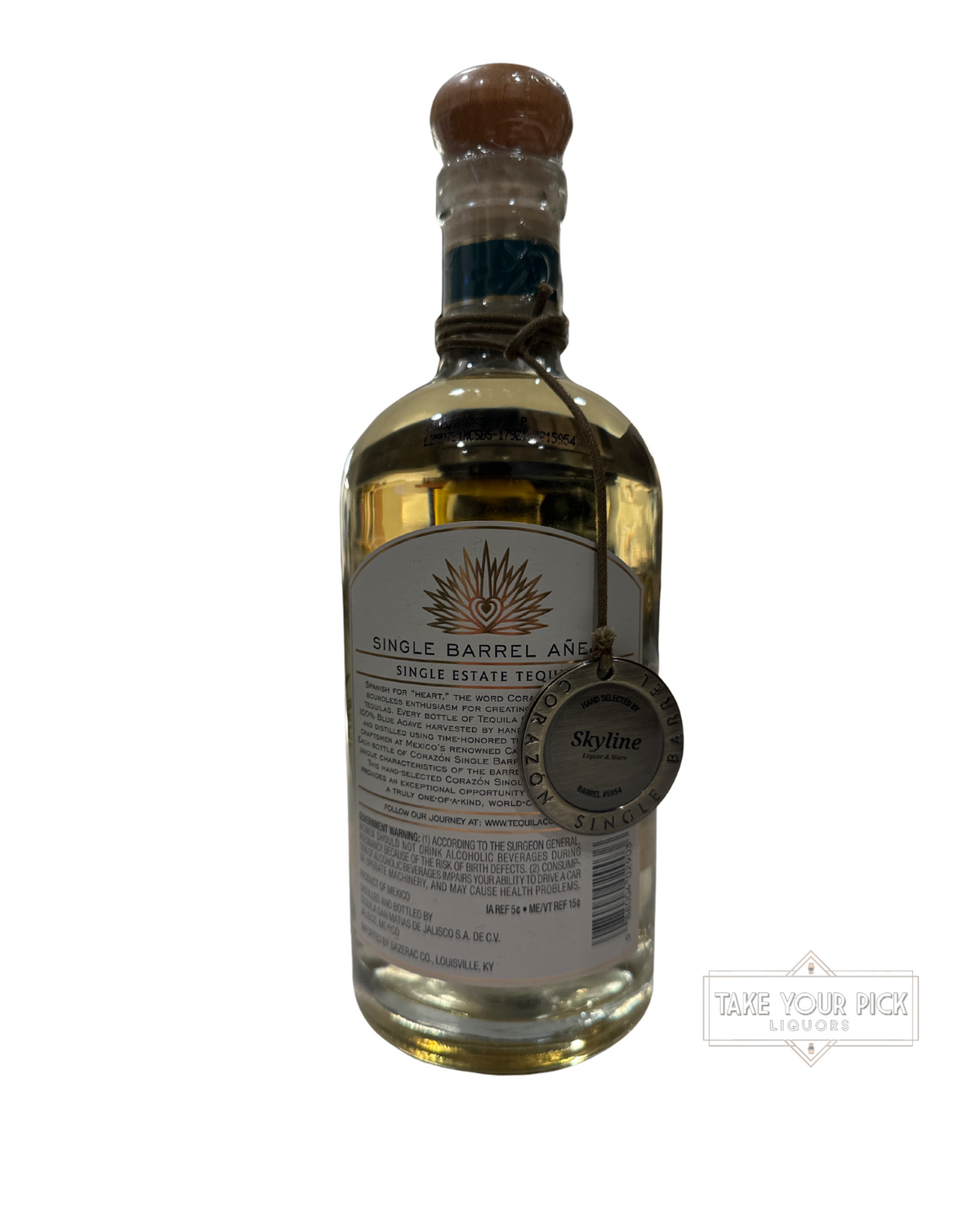 2023 Corazón Single Barrel Añejo 80 Proof 750ml