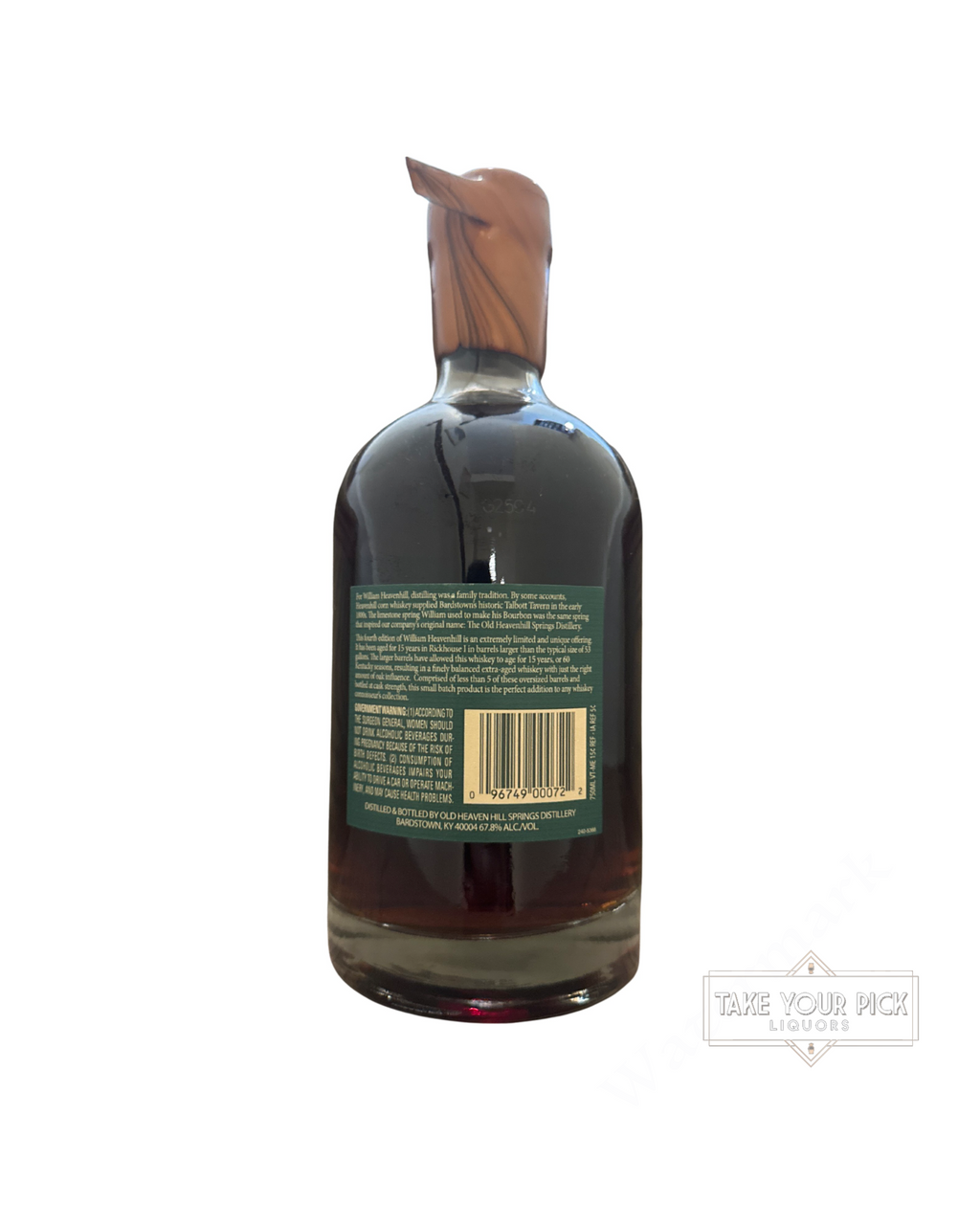 Heaven Hill Distilleries, Inc. William Heavenhill Cask Strength 135.6 Proof