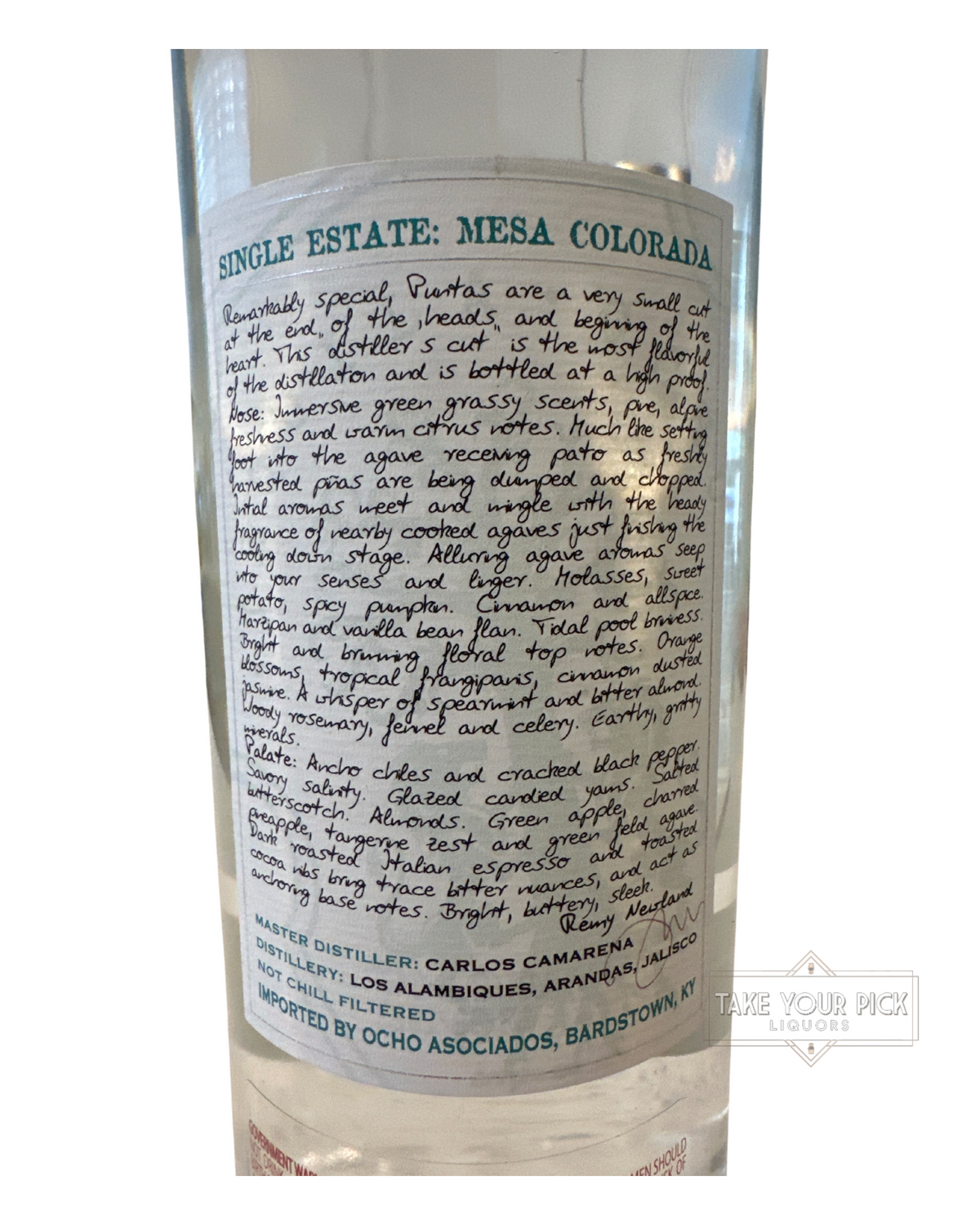 2023 Tequila Ocho Puntas Single Estate Tequila Plata 106 Proof 750ml