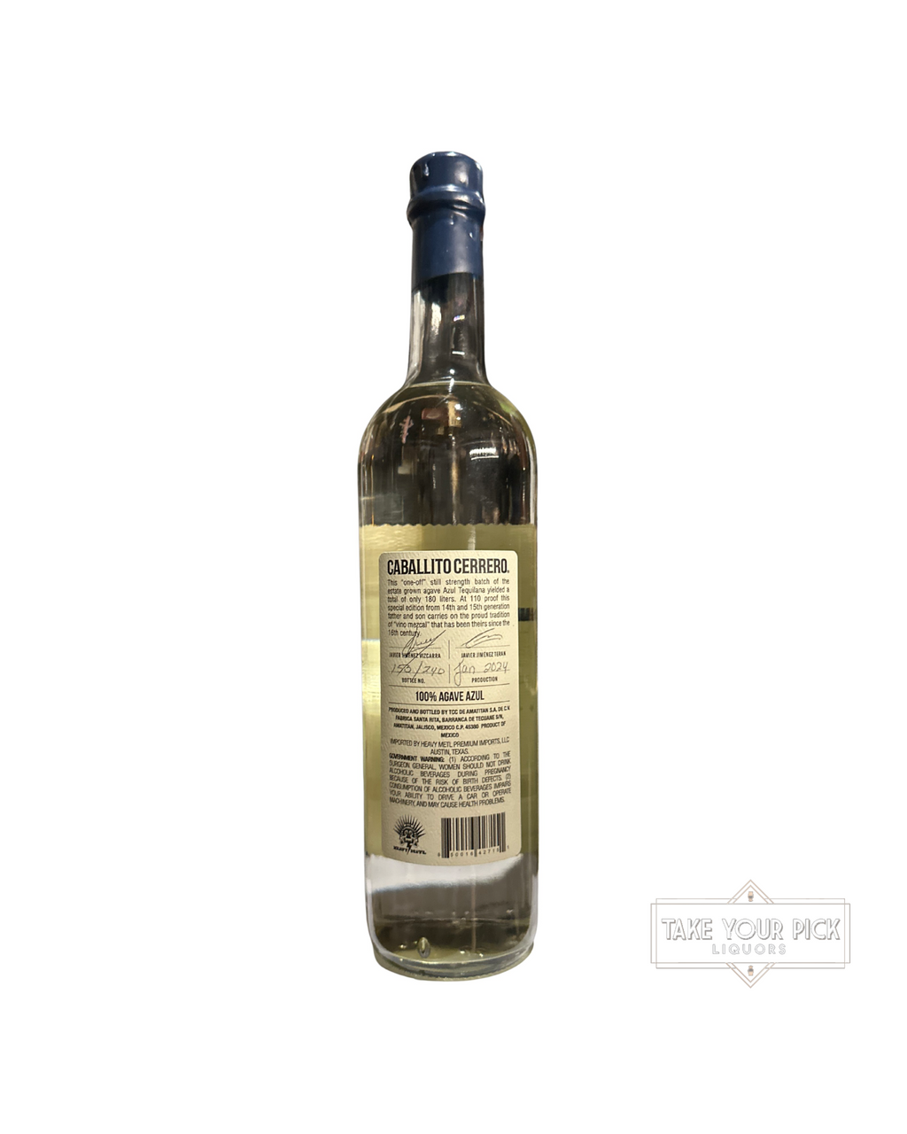 2024 Caballito Cerrero Azul Blanco 110 Proof 750ml