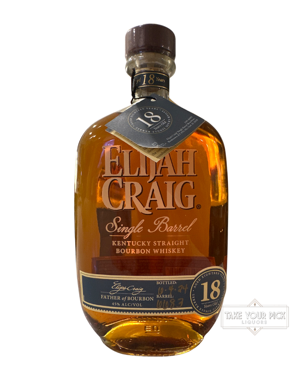 2024 Elijah Craig Single Barrel 18 Years 90 Proof 750ml