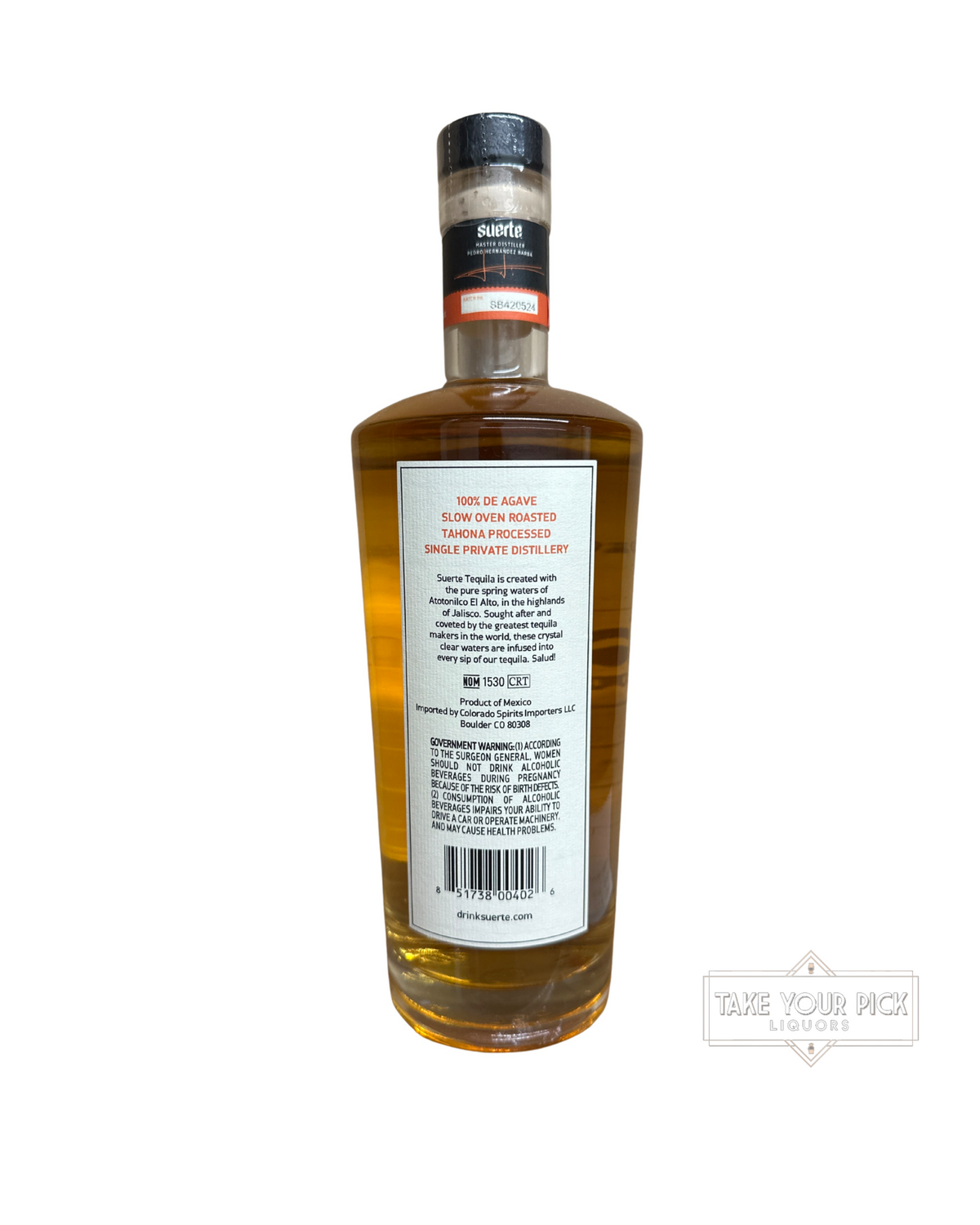 2024 Suerte Single Barrel Tequila Reposado 88 Proof 750ml