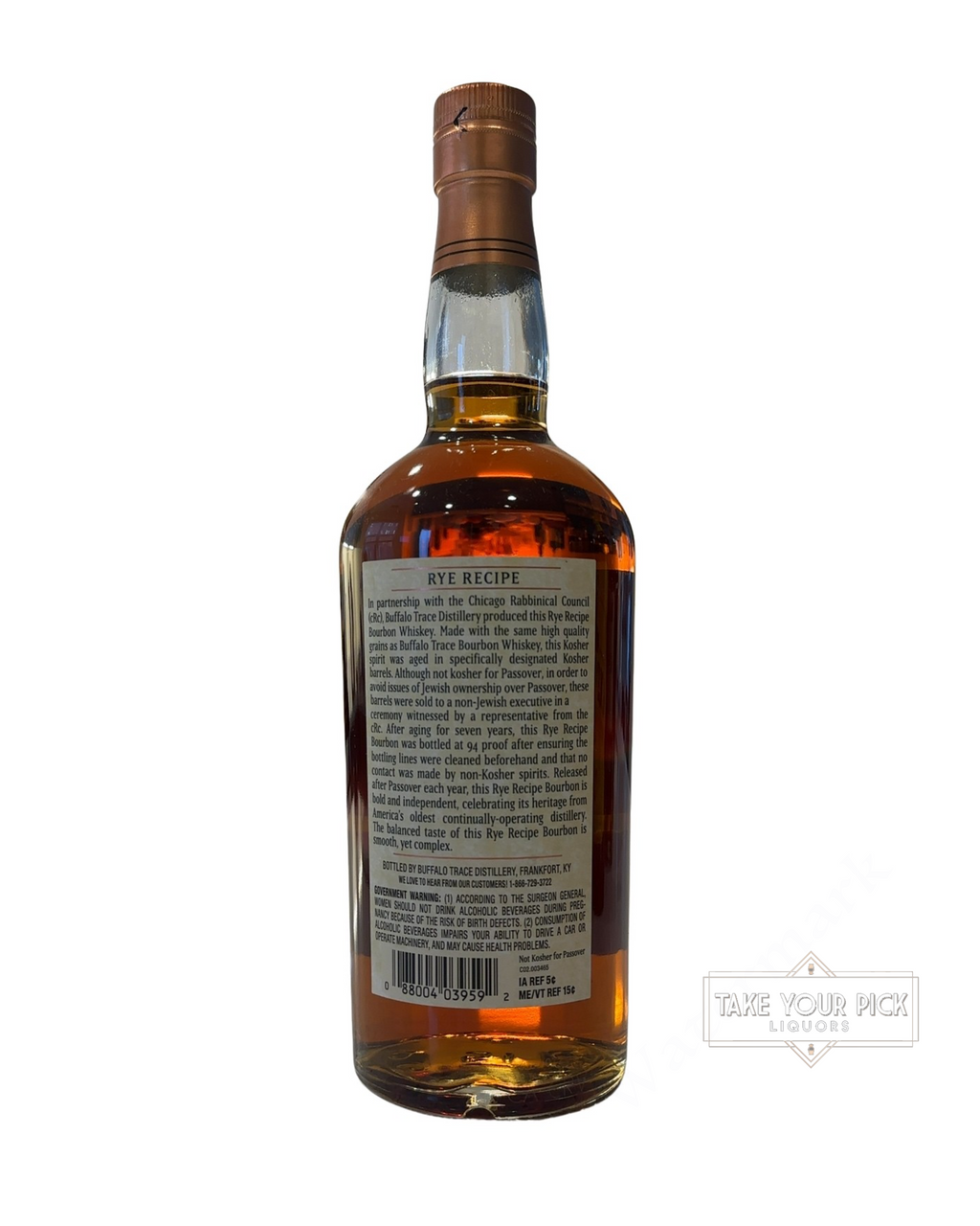 2025 Buffalo Trace Distillery KOSHER Kentucky Straight Bourbon Whiskey 94 Proof