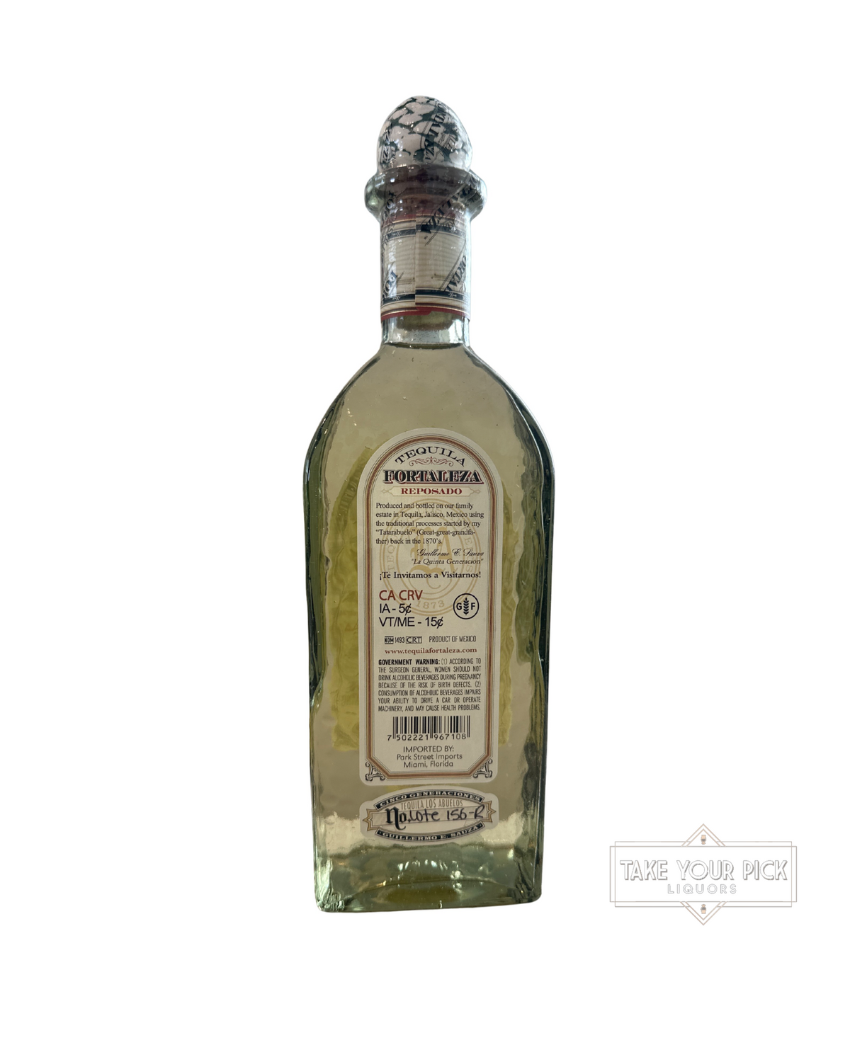 2026 Fortaleza Reposado 80 Proof 750ml (Batch 156)