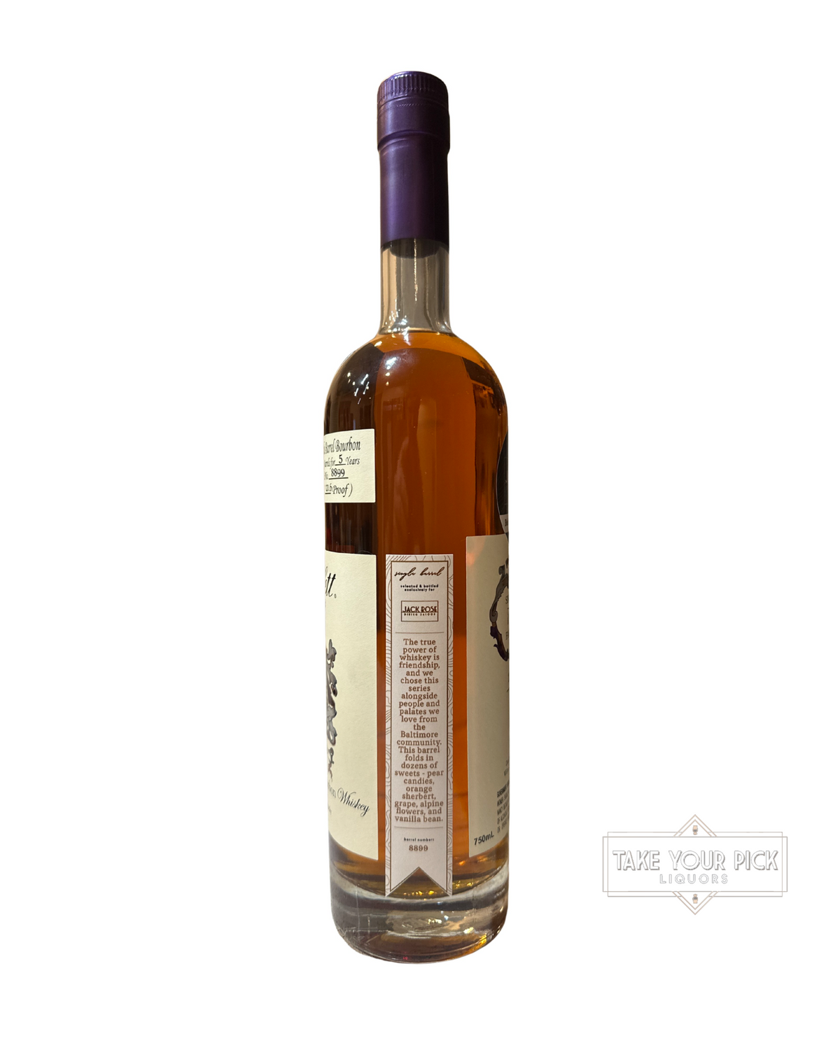 2026 Willett 5 Year Single Barrel Bourbon (Jack Rose Beltway Connection #8899) 121.6 Proof 750ml