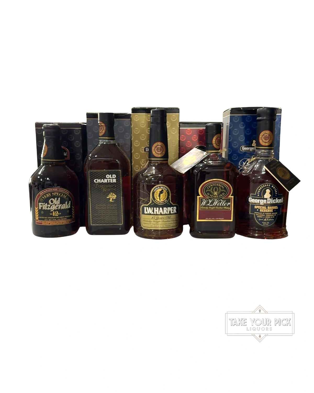 90's Release 1990's Bourbon Heritage Collection Complete Set Multipack (5 Bottles) 100 Proof 750ml
