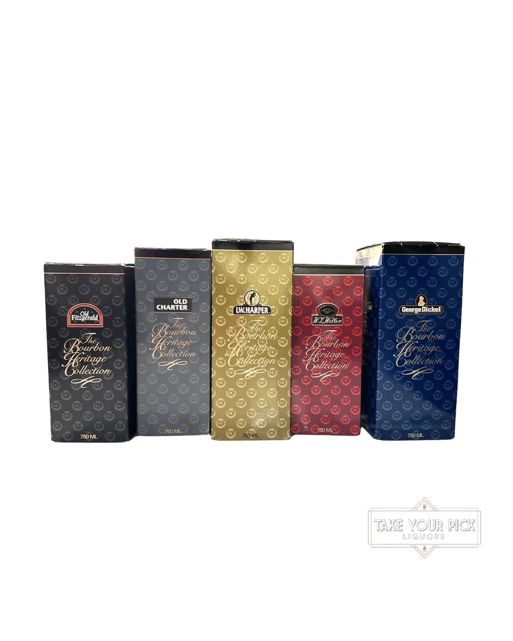 90's Release 1990's Bourbon Heritage Collection Complete Set Multipack (5 Bottles) 100 Proof 750ml